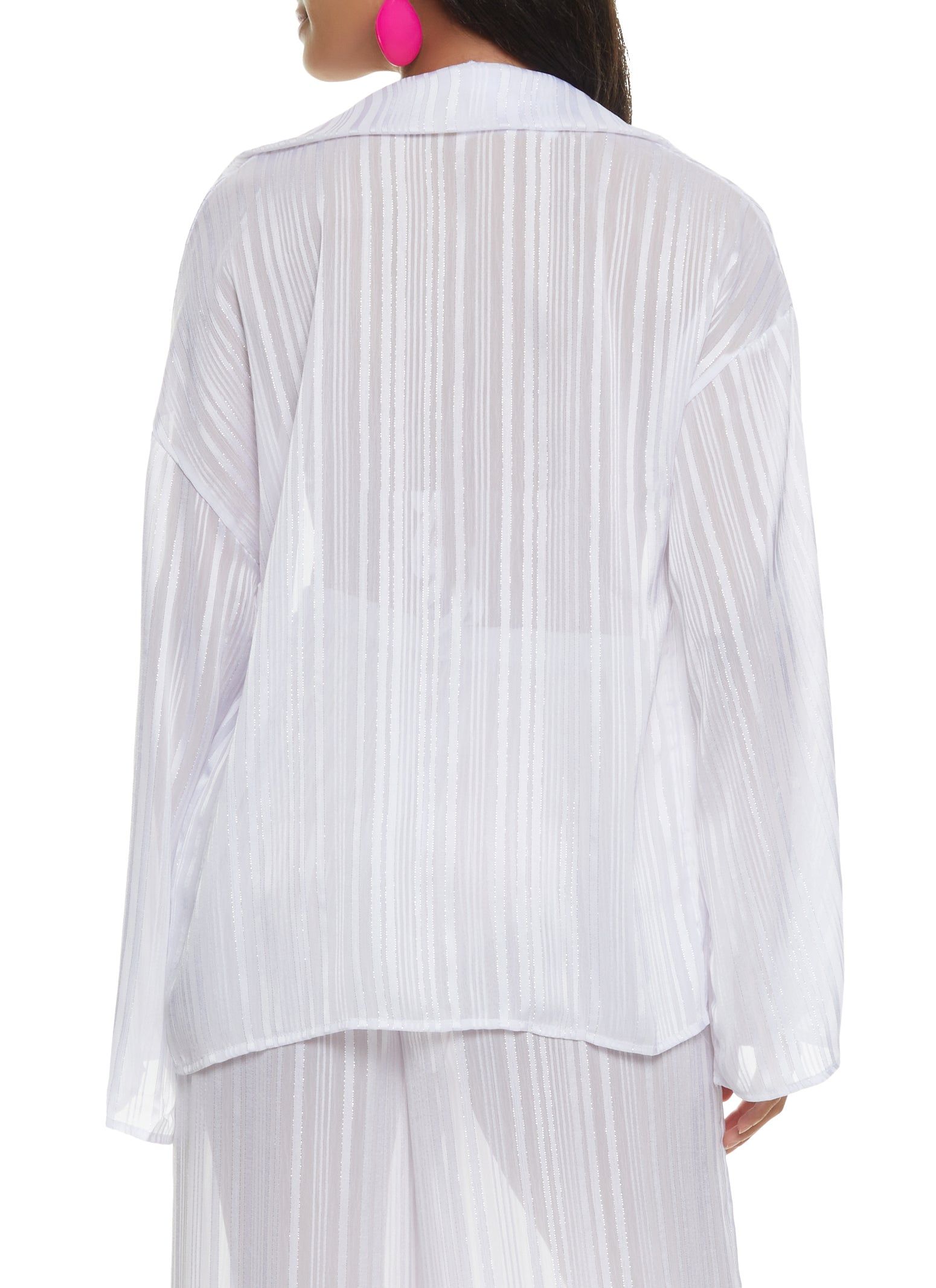 Lurex Shadow Stripe Open Front Top and Halter Top sold by Rainbow product image thumbnail 3