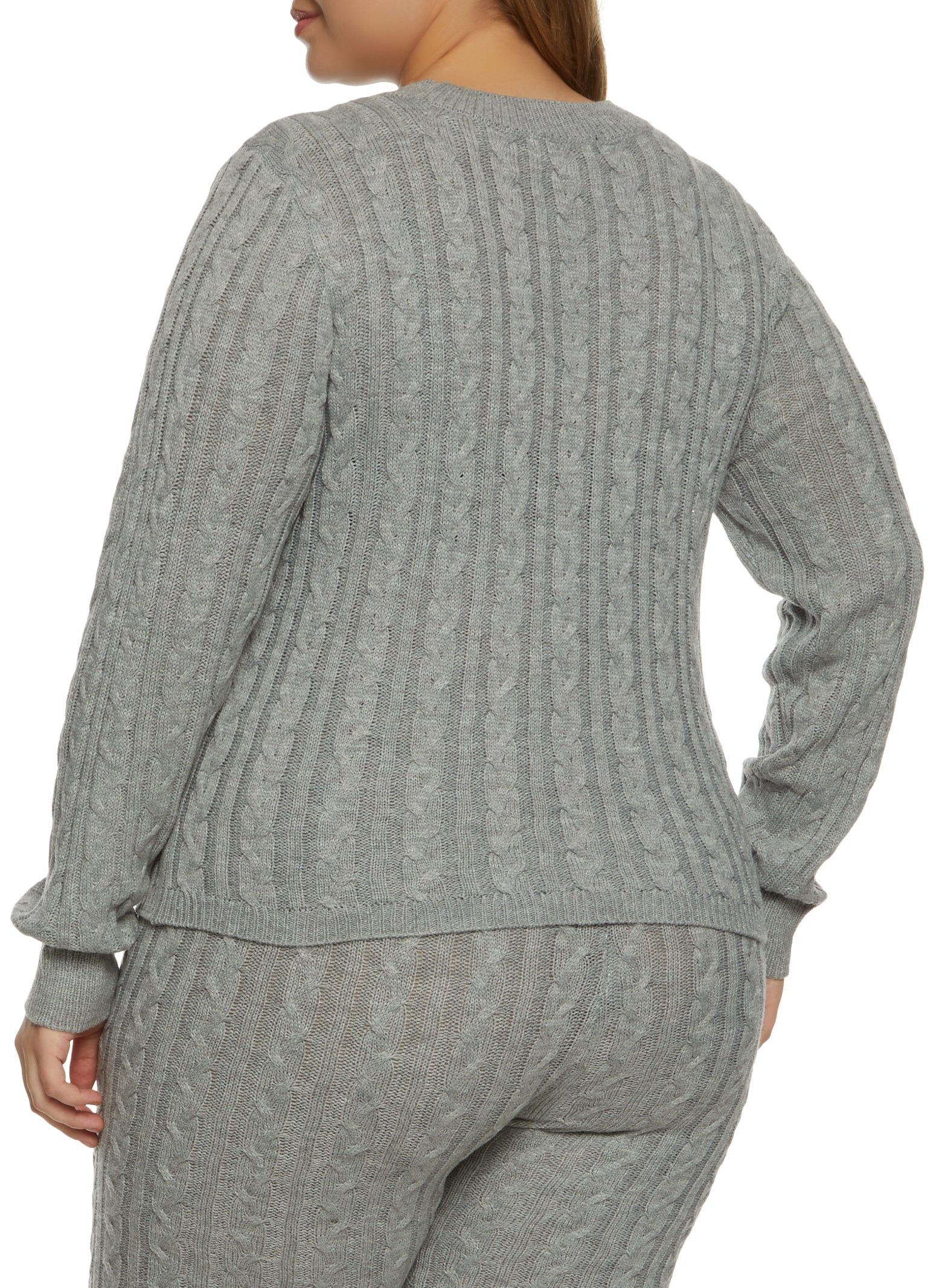 Plus Size Cable Knit Pullover Sweater sold by Rainbow product image thumbnail 3