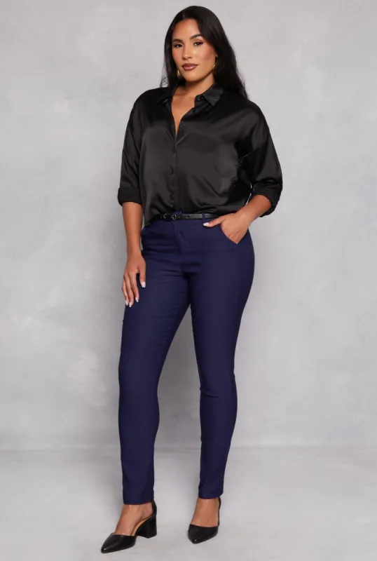 Belted Hyperstretch Dress Pants sold by Rainbow