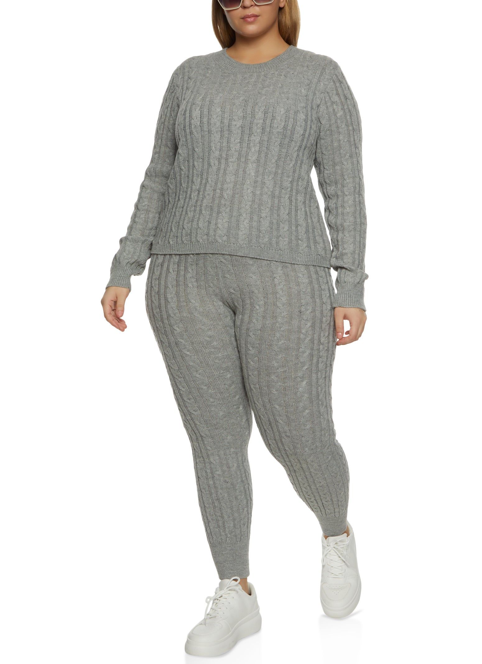 Plus Size Cable Knit Pullover Sweater sold by Rainbow product image thumbnail 2