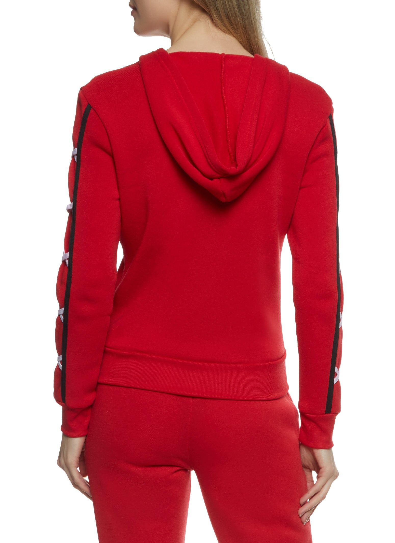 Baby Girl Lace Up Graphic Pullover Hoodie sold by Rainbow product image thumbnail 3