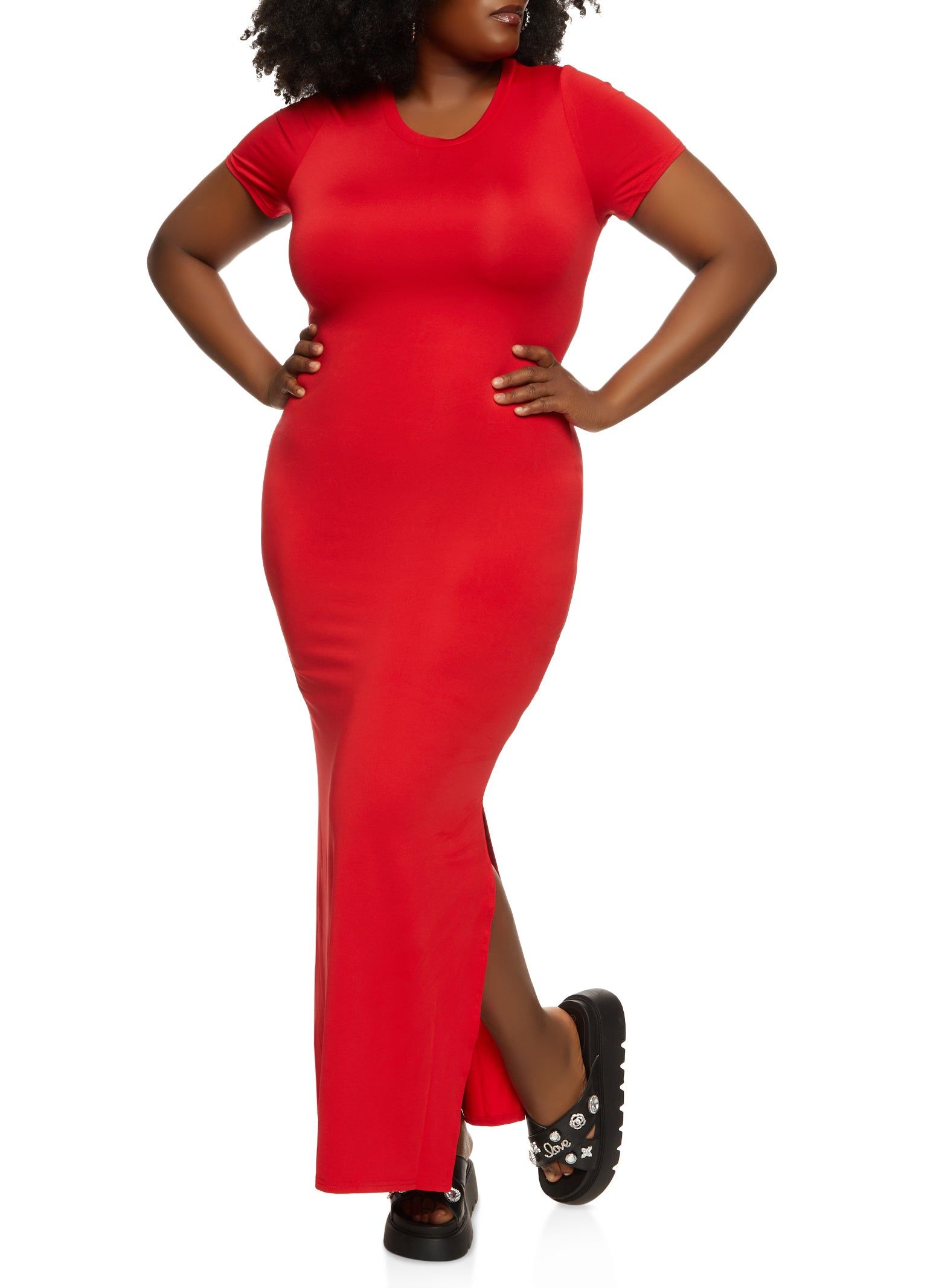 Plus Size T Shirt Maxi Dress sold by Rainbow