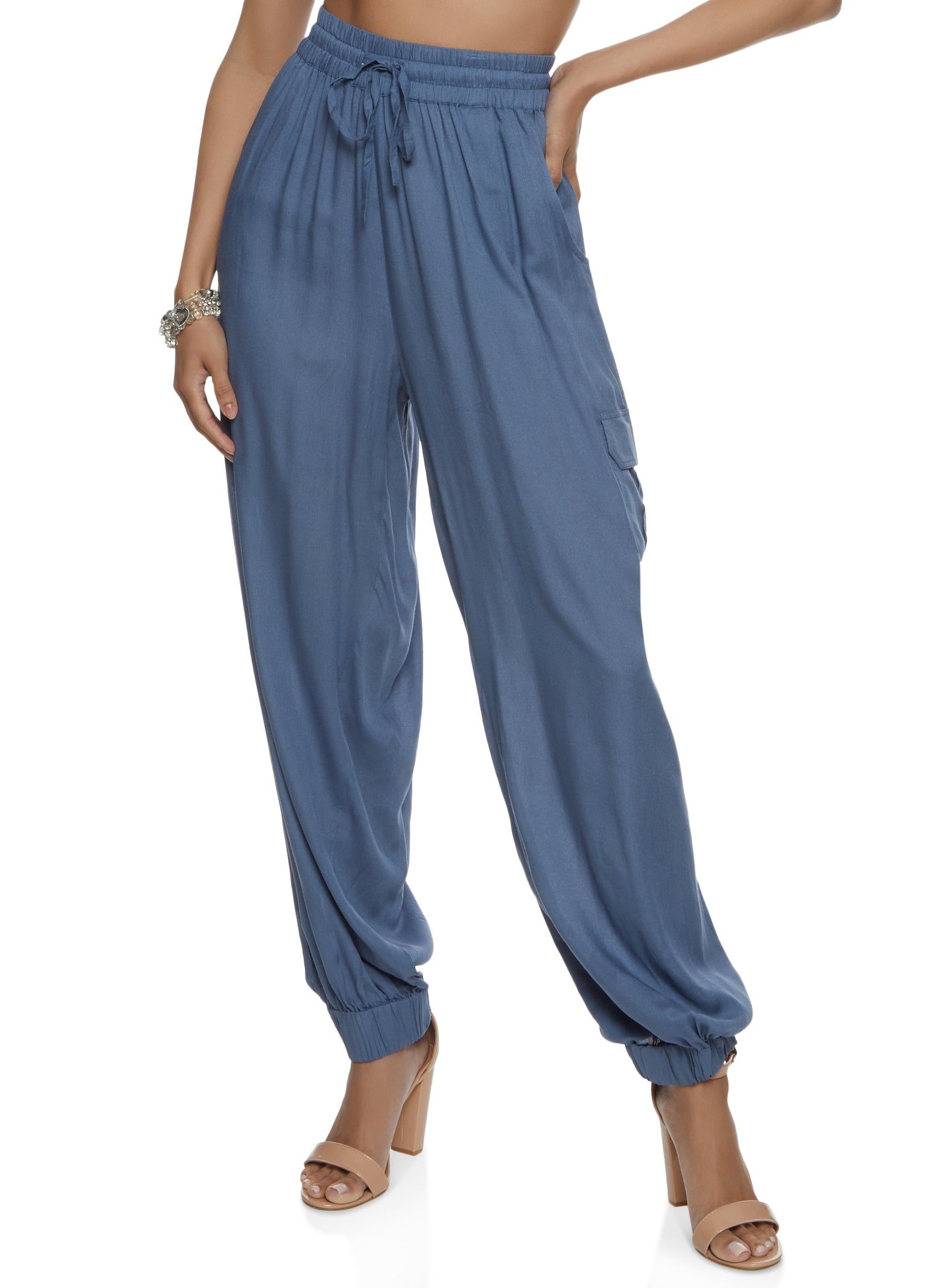 Drawstring Cargo Pocket Joggers sold by Rainbow