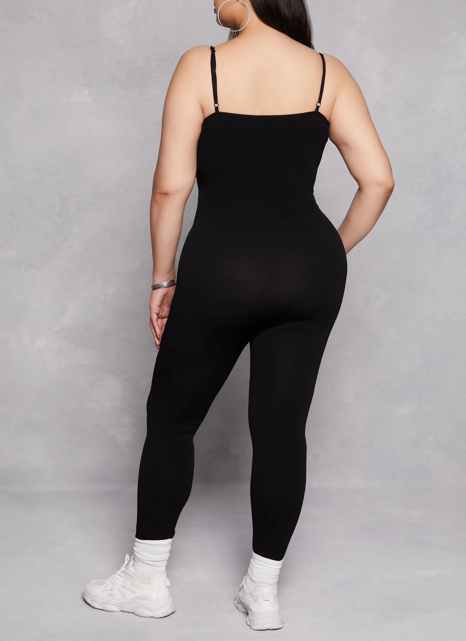 Plus Size V Neck Cami Catsuit sold by Rainbow product image thumbnail 3