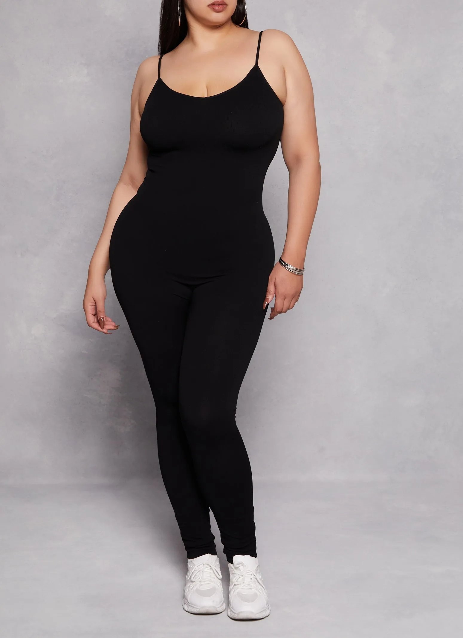 Plus Size V Neck Cami Catsuit sold by Rainbow product image thumbnail 2