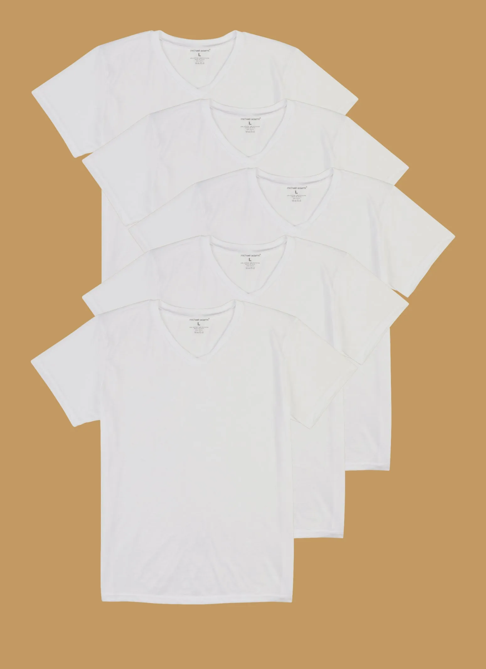 Mens V Neck Short Sleeve Tees 5 Pack sold by Rainbow