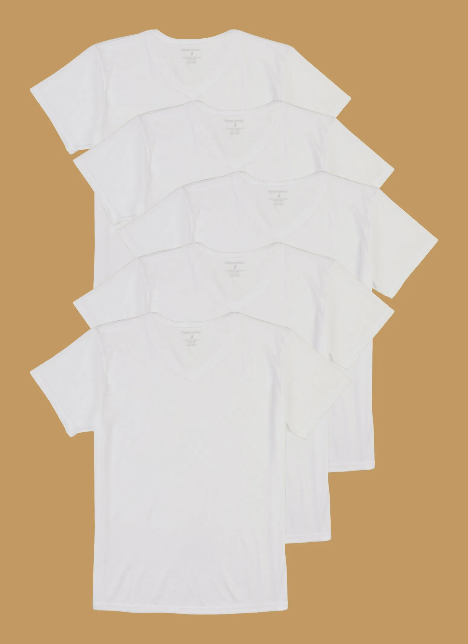 Mens V Neck Short Sleeve Tees 5 Pack sold by Rainbow product image thumbnail 2