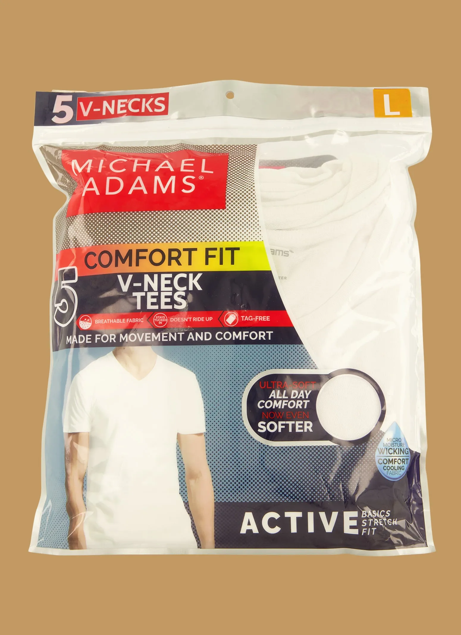 Mens V Neck Short Sleeve Tees 5 Pack sold by Rainbow product image thumbnail 3