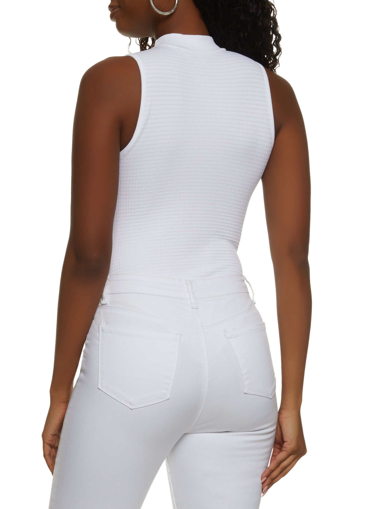 Sleeveless Seamless Waffle Knit Bodysuit sold by Rainbow product image thumbnail 3