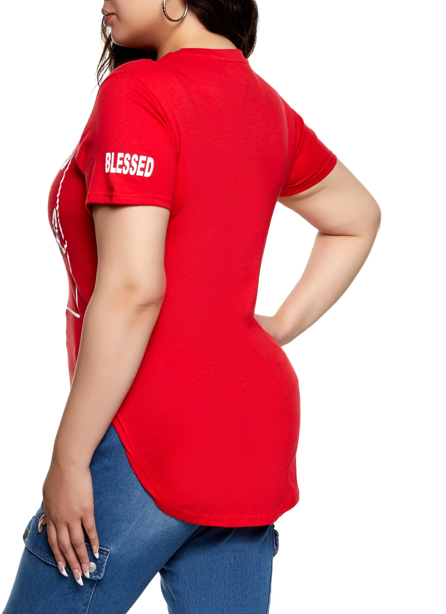 Plus Size Blessed and Beautiful Graphic Tee sold by Rainbow product image thumbnail 2