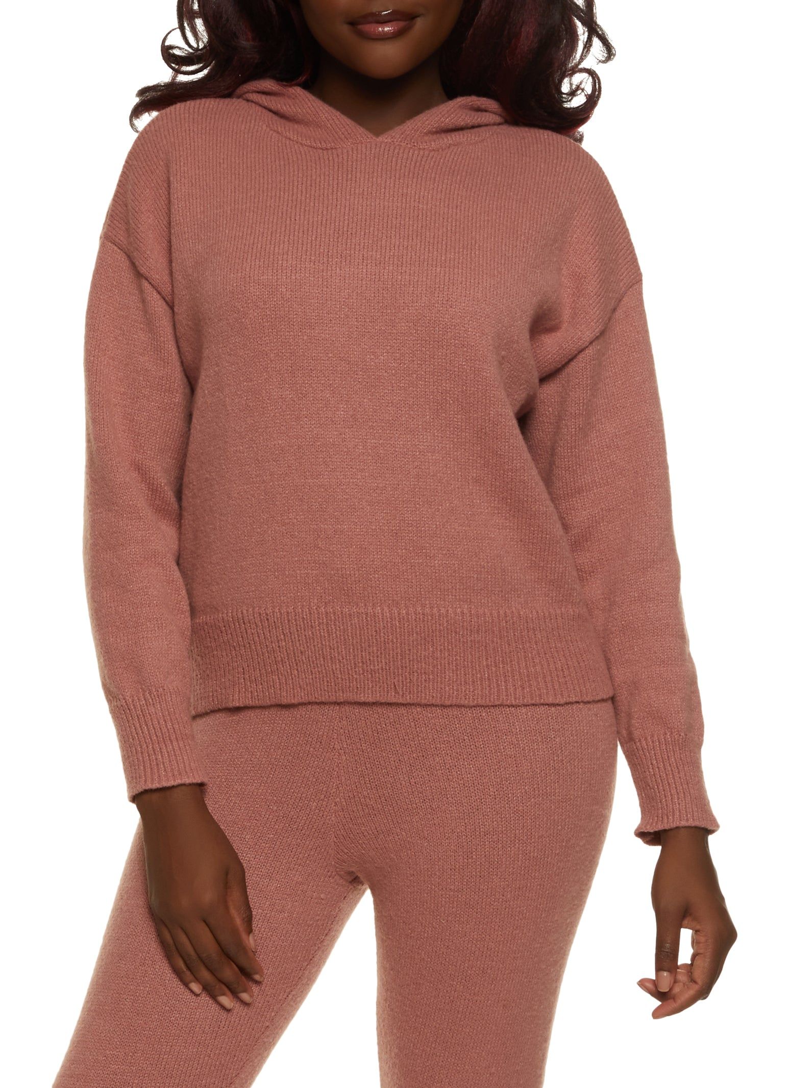 Brushed Knit Hooded Sweater sold by Rainbow