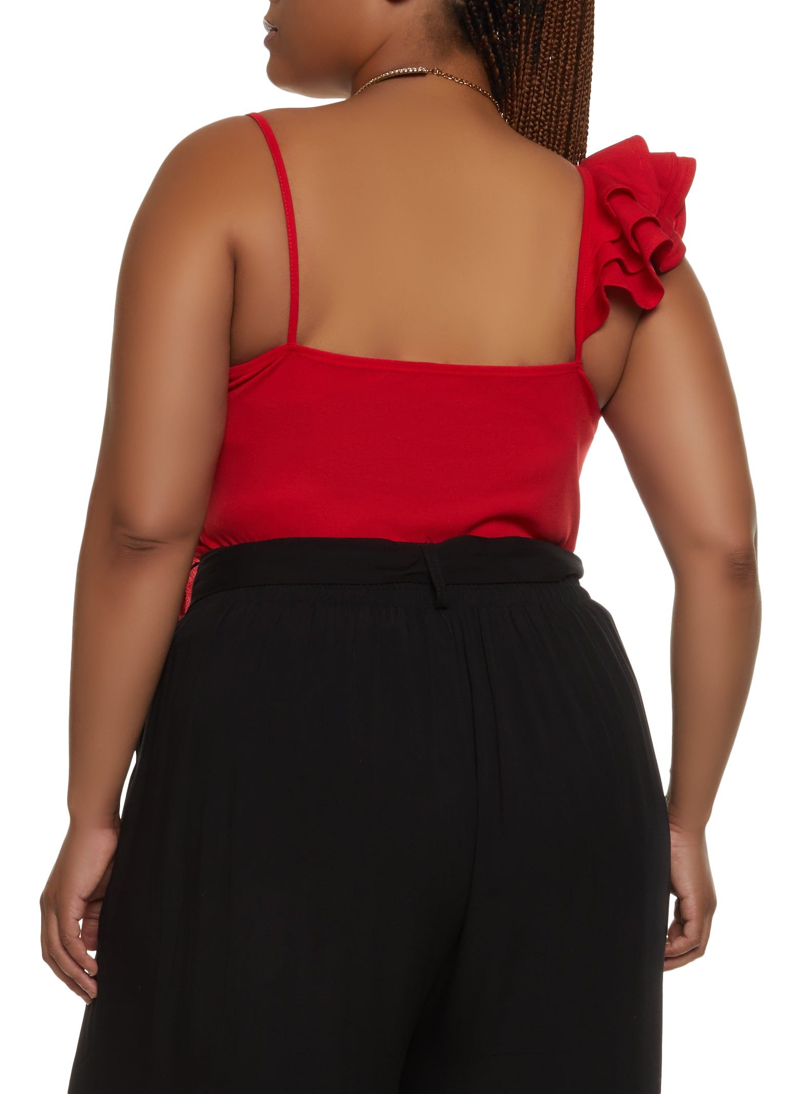 Plus Size Ruffle Trim Bodysuit sold by Rainbow product image thumbnail 3