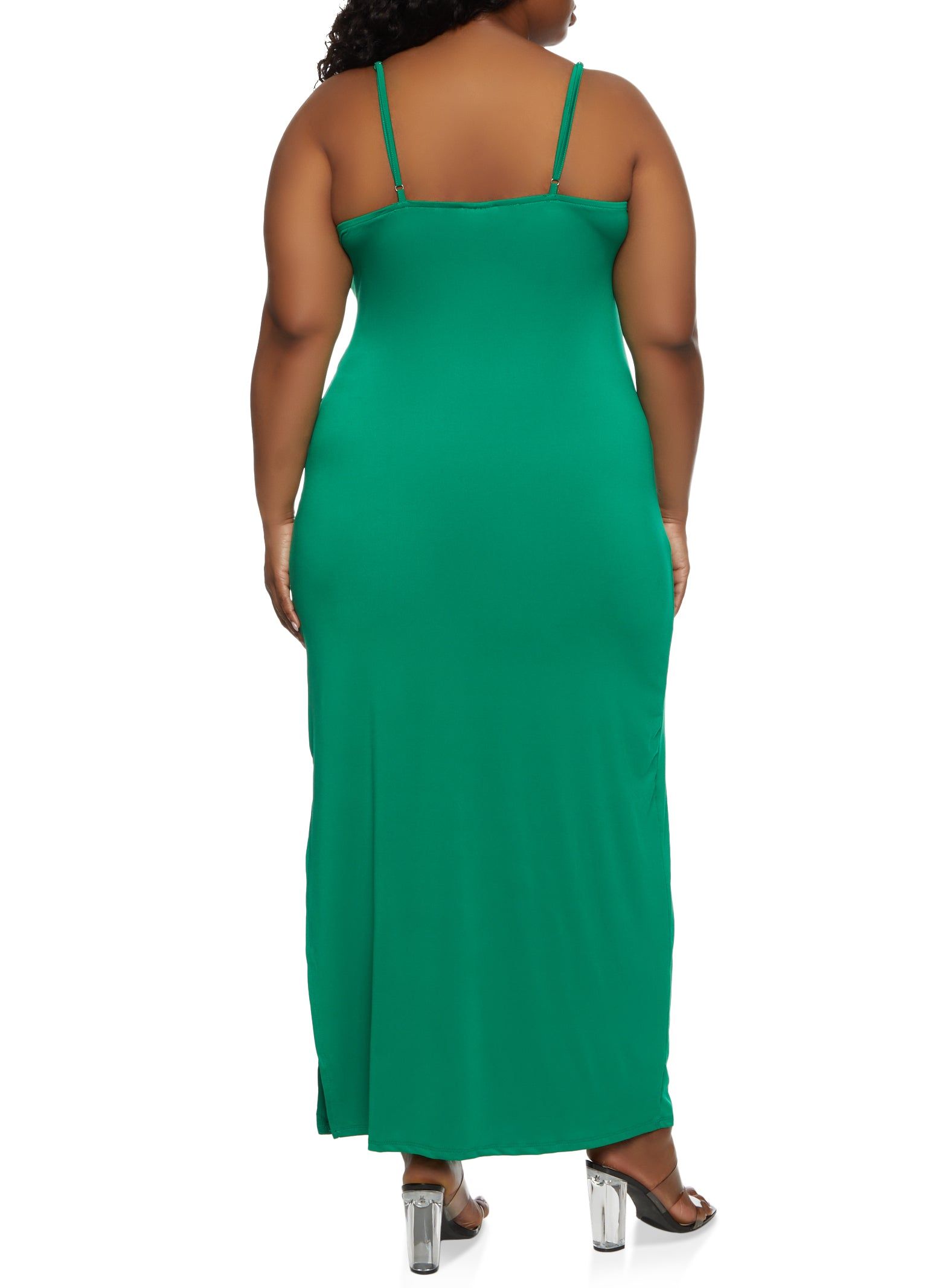 Plus Size Side Slit Cami Maxi Dress sold by Rainbow product image thumbnail 3