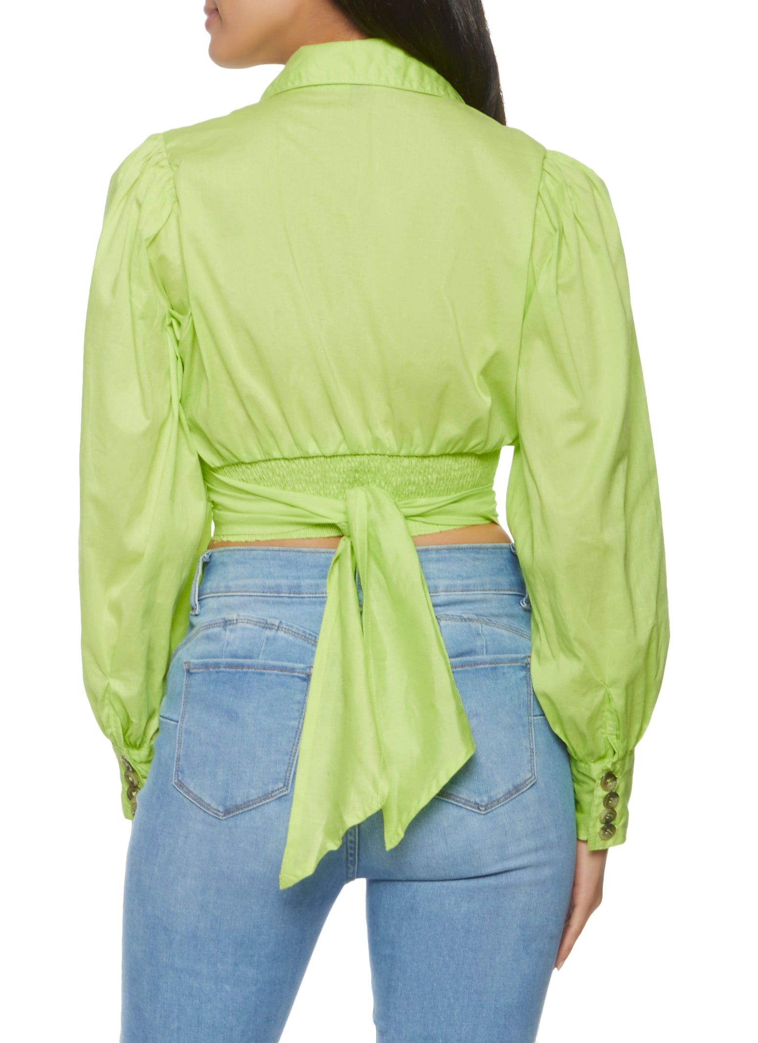 Smocked Poplin Wrap Top sold by Rainbow product image thumbnail 2