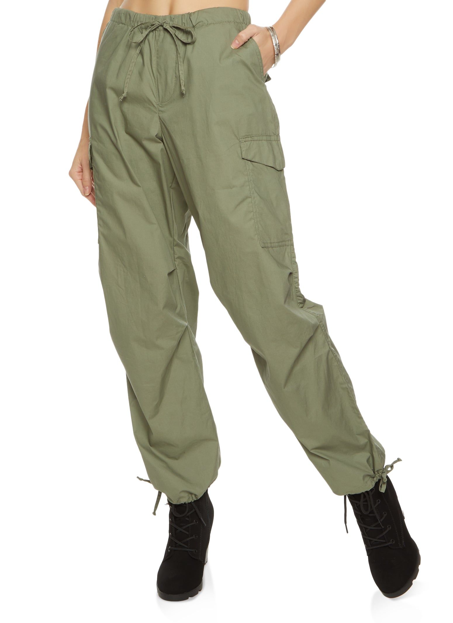 Nylon Drawstring Cargo Pants sold by Rainbow