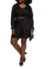 Plus Size Tie Back Long Sleeve Blouse sold by Rainbow