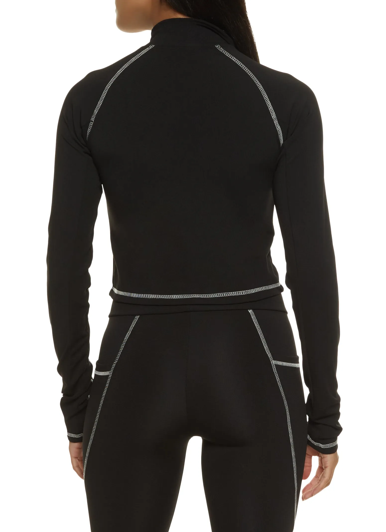 Decorative Stitch Cropped Track Jacket sold by Rainbow product image thumbnail 3