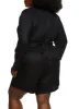 Plus Size Tie Back Long Sleeve Blouse sold by Rainbow