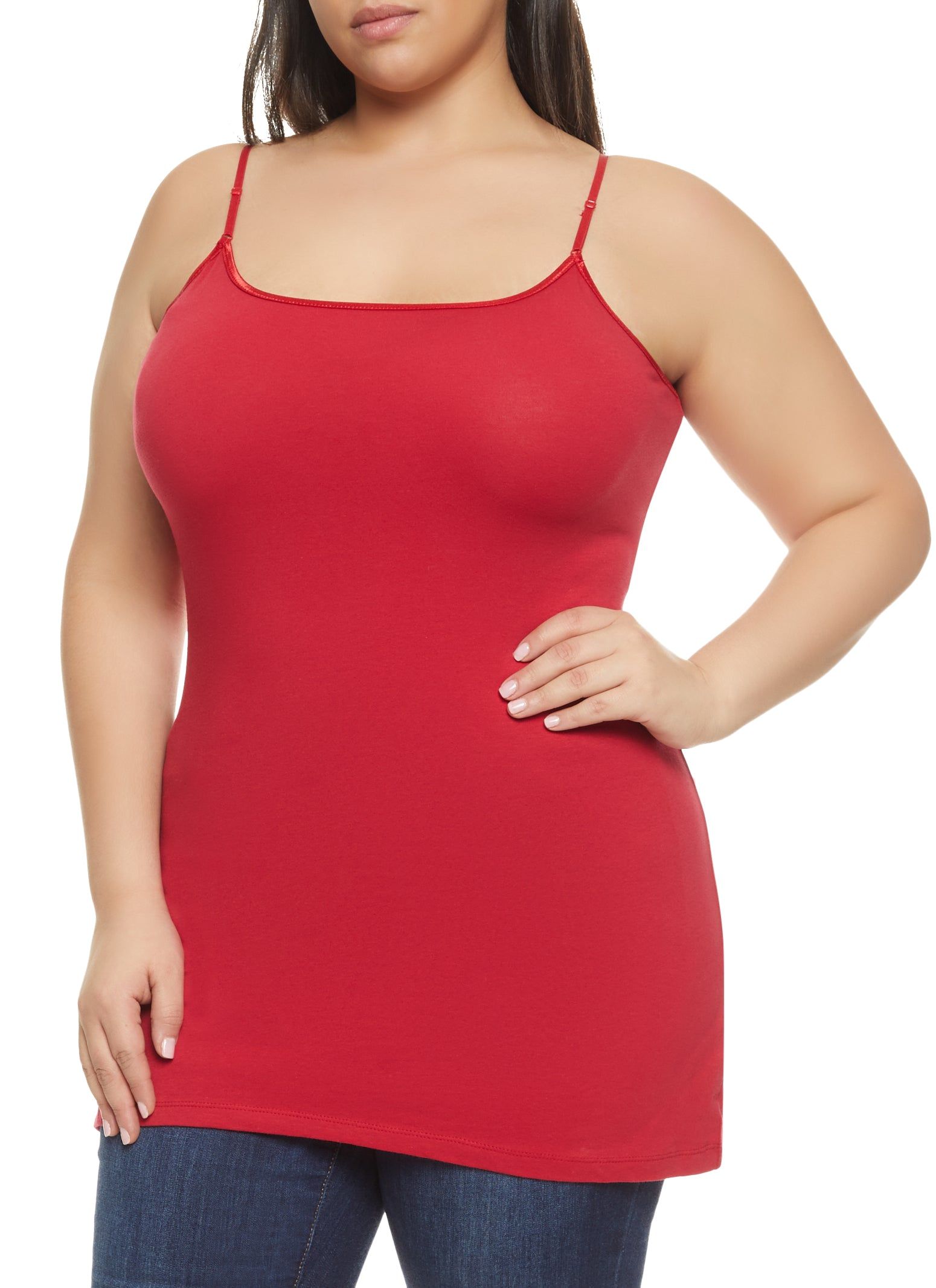 Plus Size Solid Scoop Neck Cami sold by Rainbow
