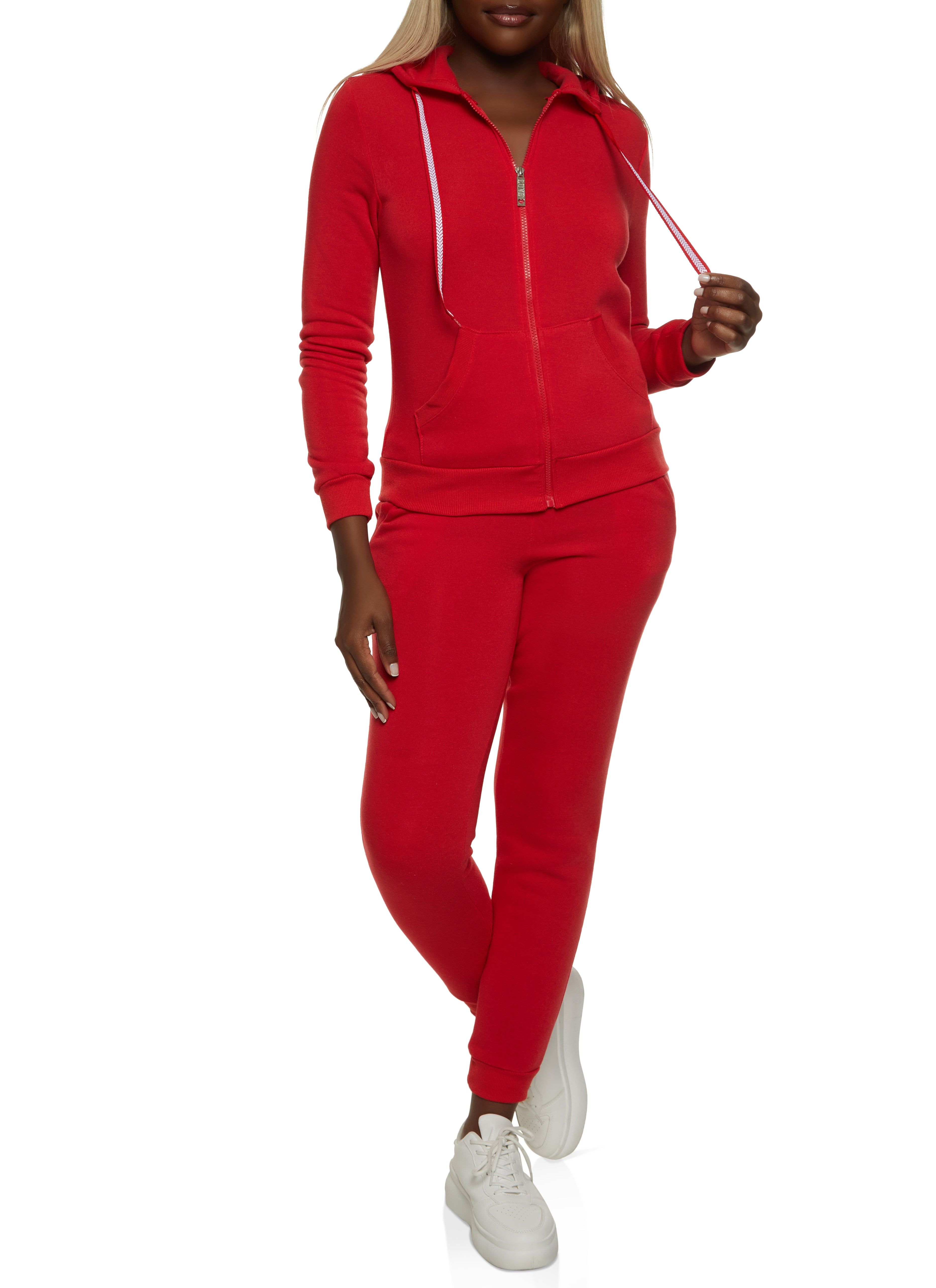 Solid Fleece Zip Front Hooded Sweatshirt sold by Rainbow product image thumbnail 2