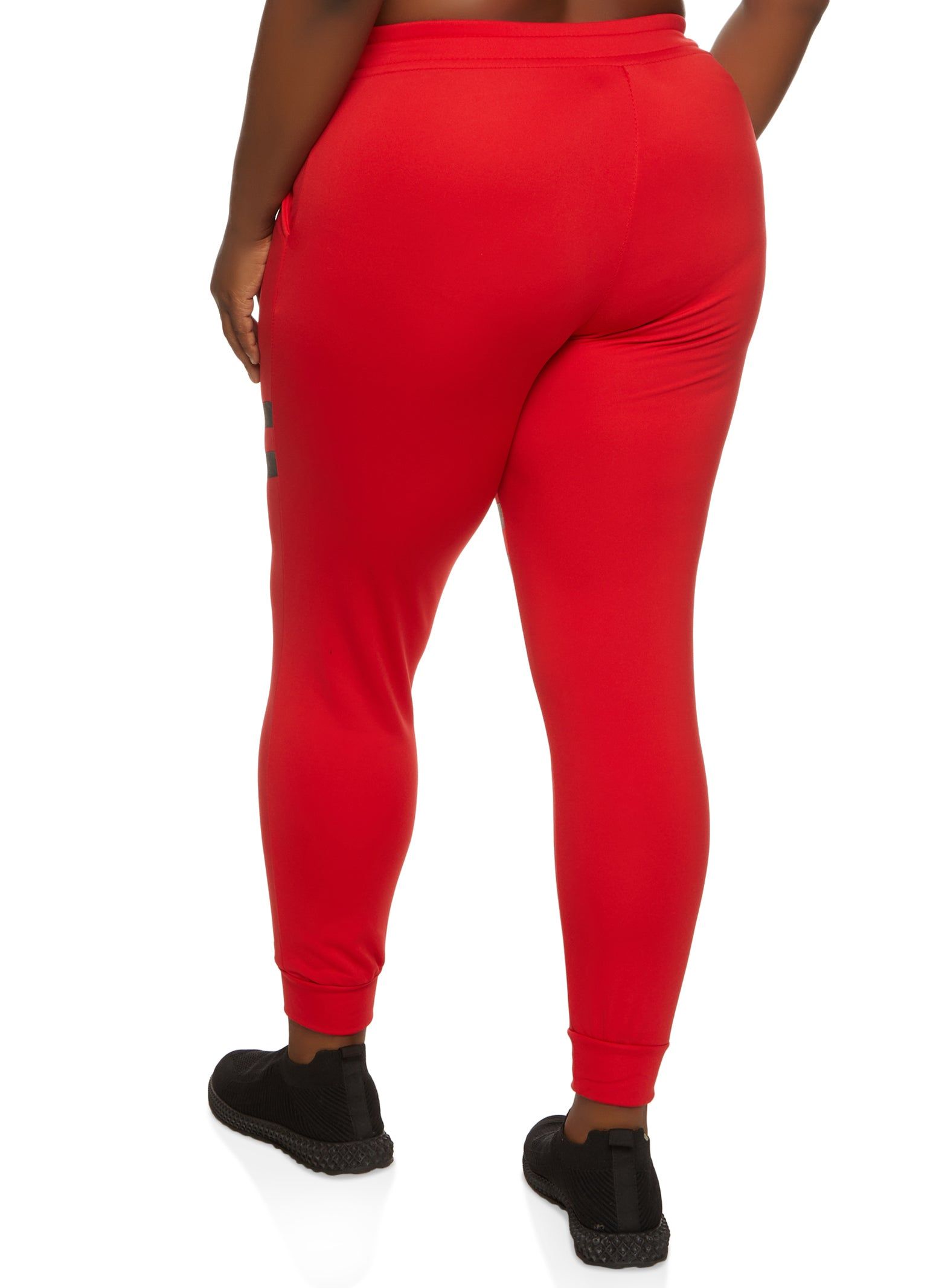 Plus Size Varsity Stripe Detail Drawstring Joggers sold by Rainbow product image thumbnail 2