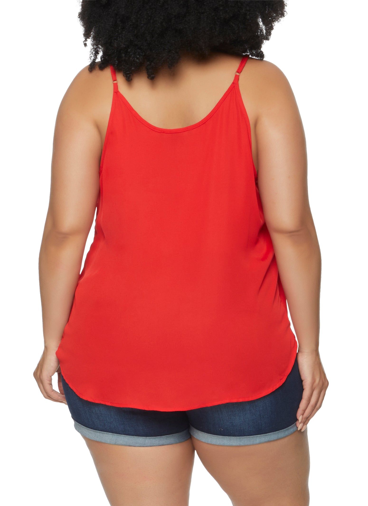 Plus Size Solid Faux Wrap Cami sold by Rainbow product image thumbnail 2