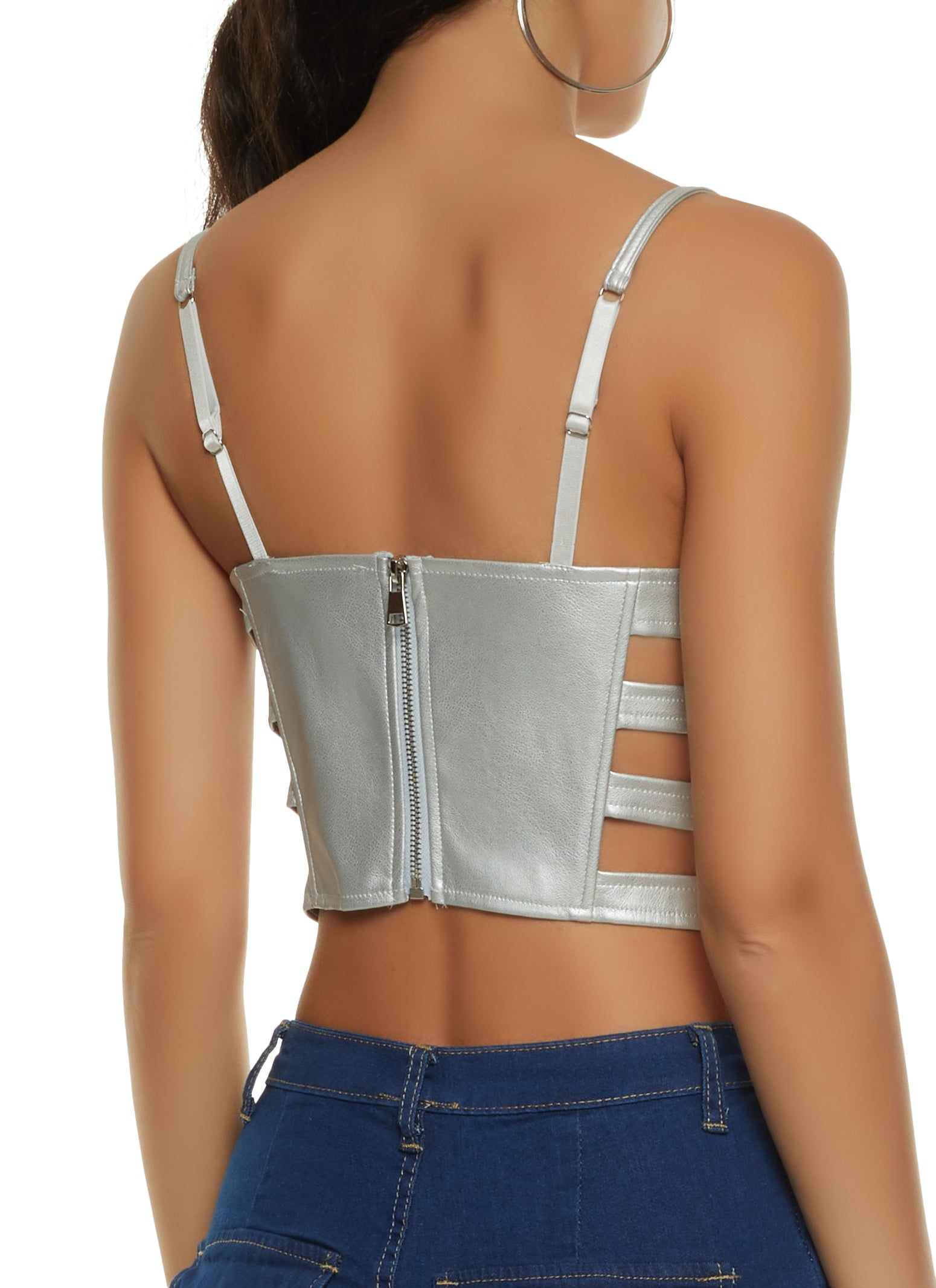 Faux Leather Caged Bustier Top sold by Rainbow product image thumbnail 2