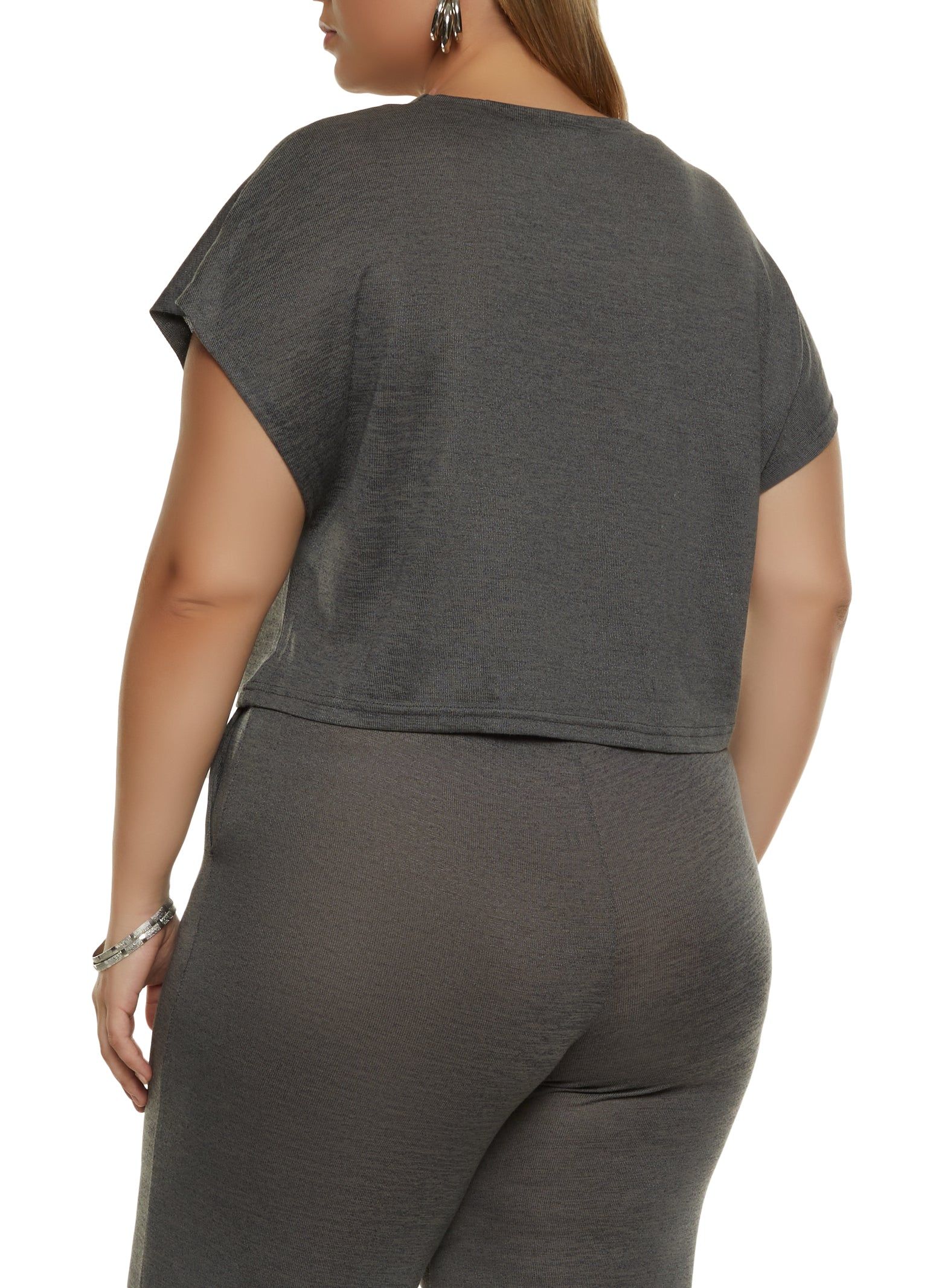 Plus Size Brushed Knit Dolman Sleeve Top sold by Rainbow product image thumbnail 3