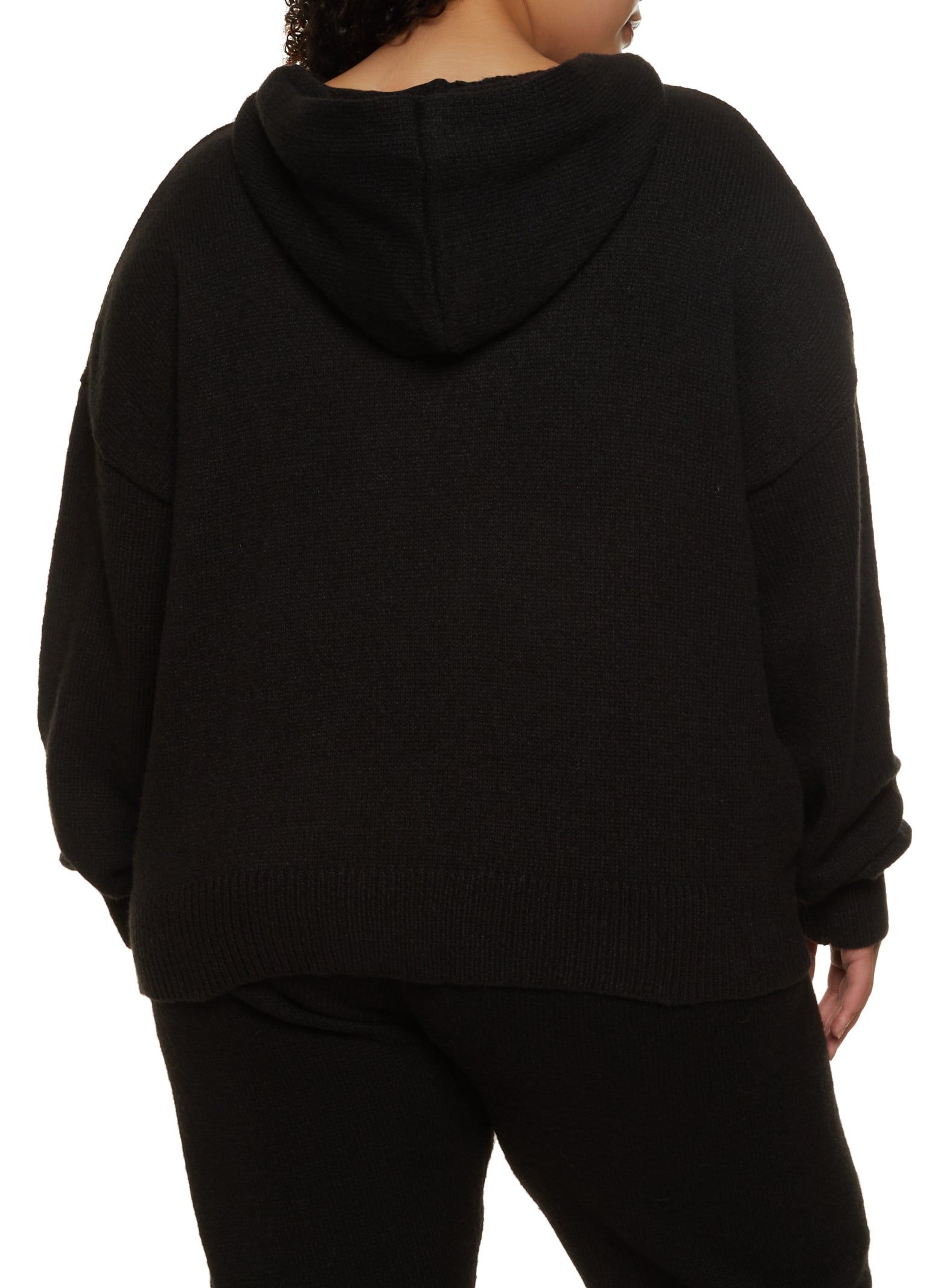 Plus Size Knit Pullover Hoodie sold by Rainbow product image thumbnail 3