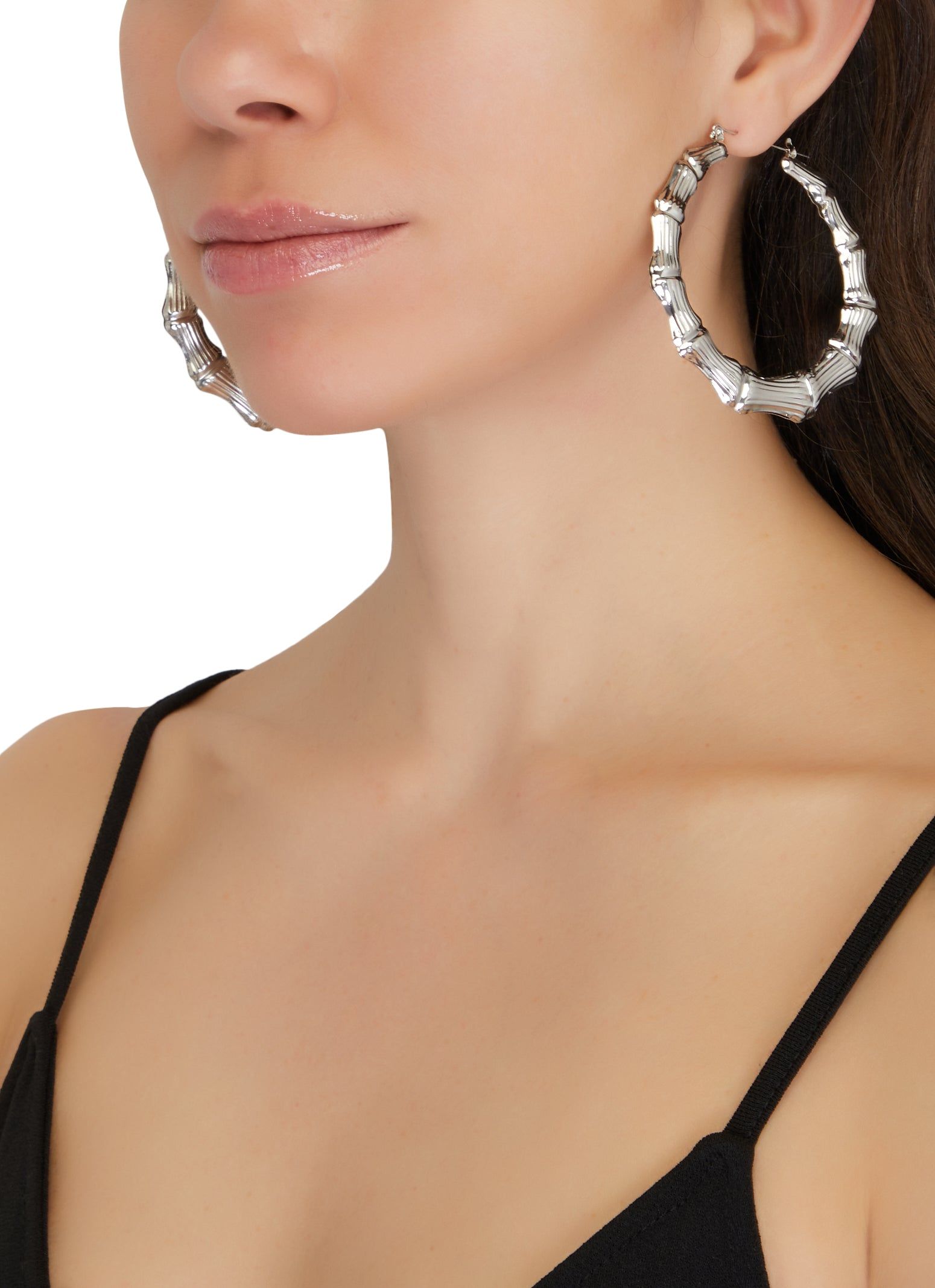 Metallic Bamboo Hoop Earring Trio sold by Rainbow