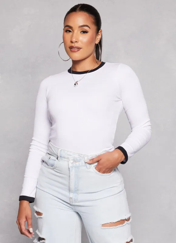Long Sleeve Ringer Tee sold by Rainbow