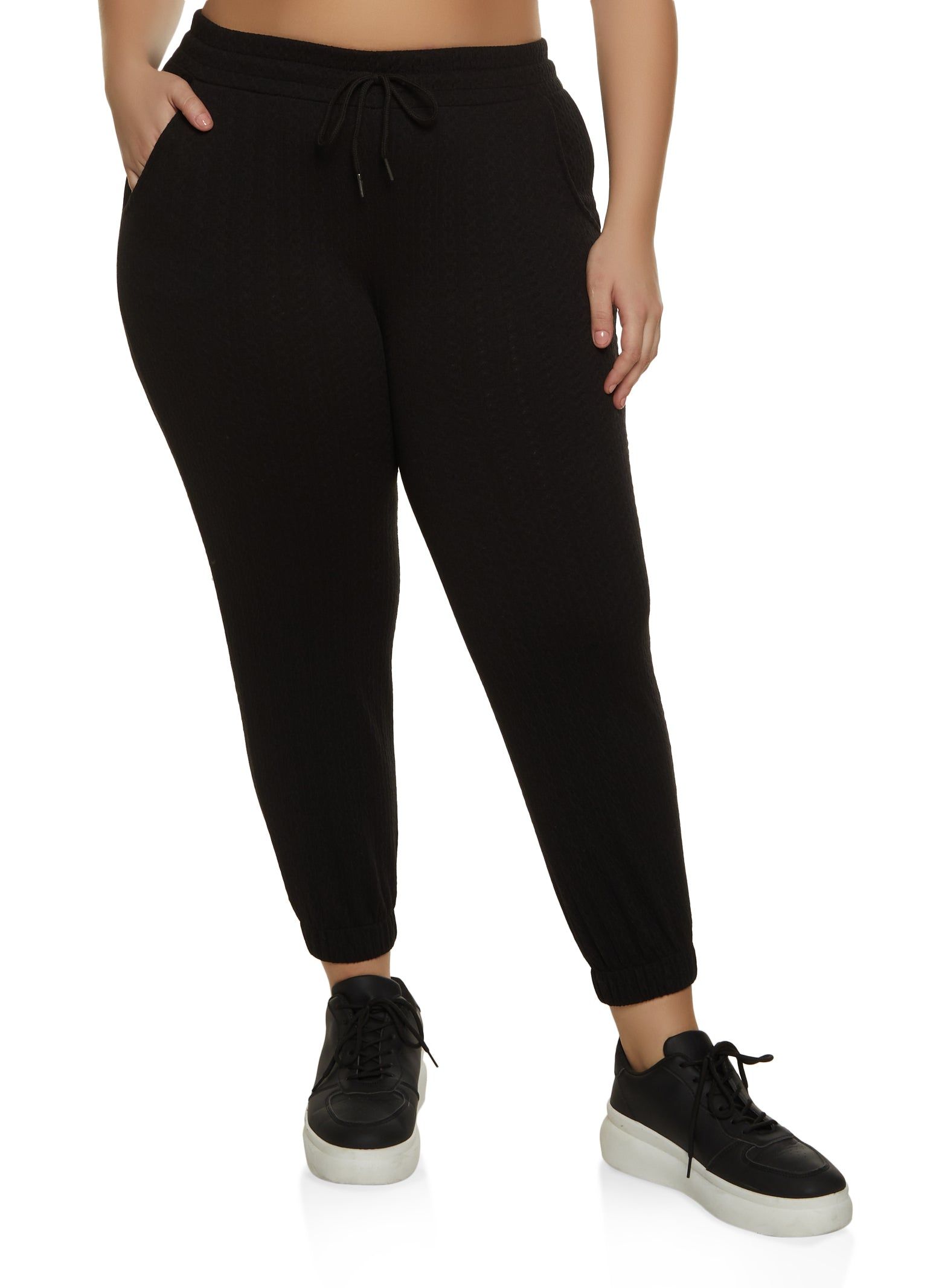 Plus Size Textured Knit Joggers sold by Rainbow