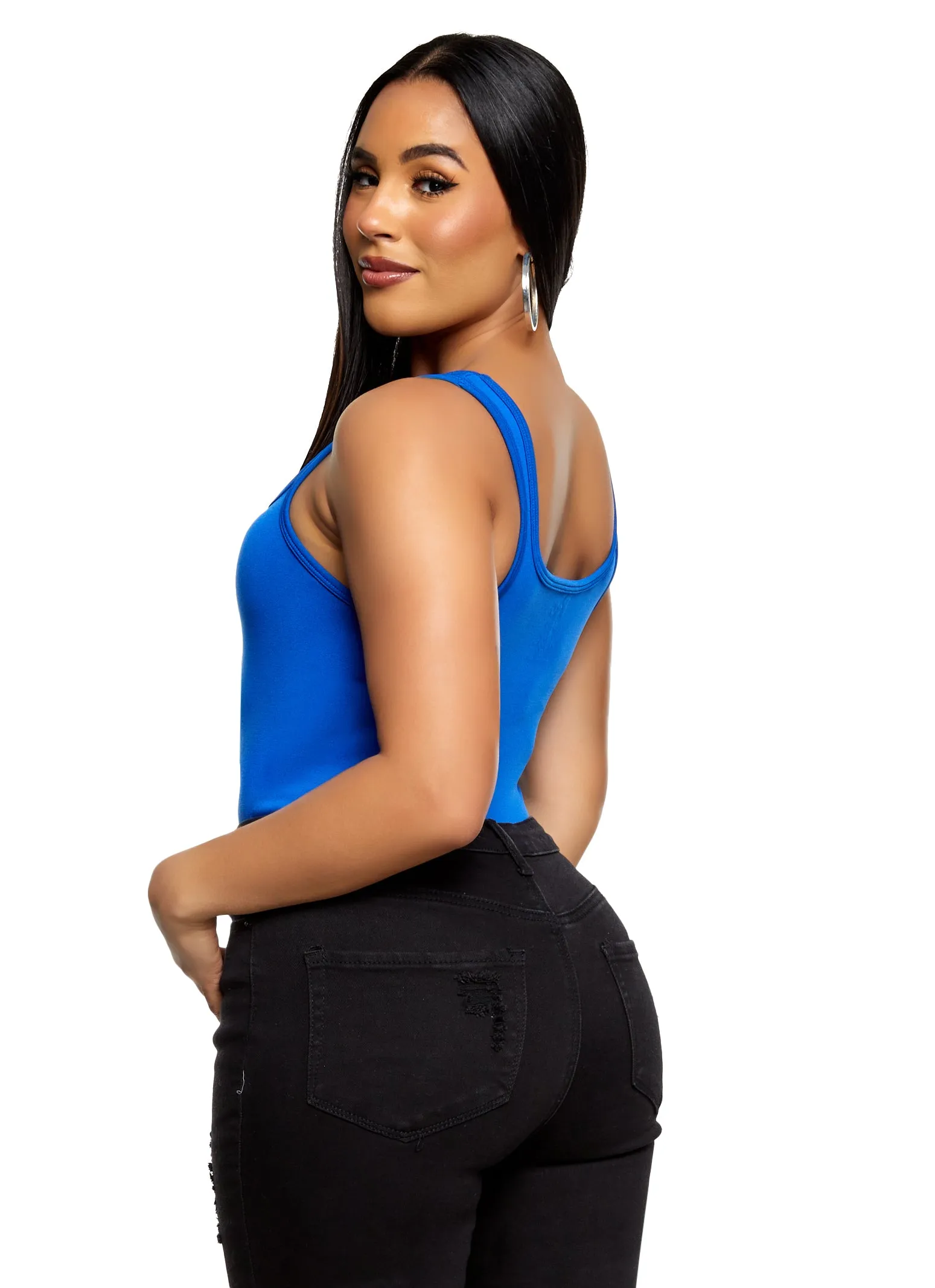 Basic Square Neck Tank Bodysuit sold by Rainbow product image thumbnail 3