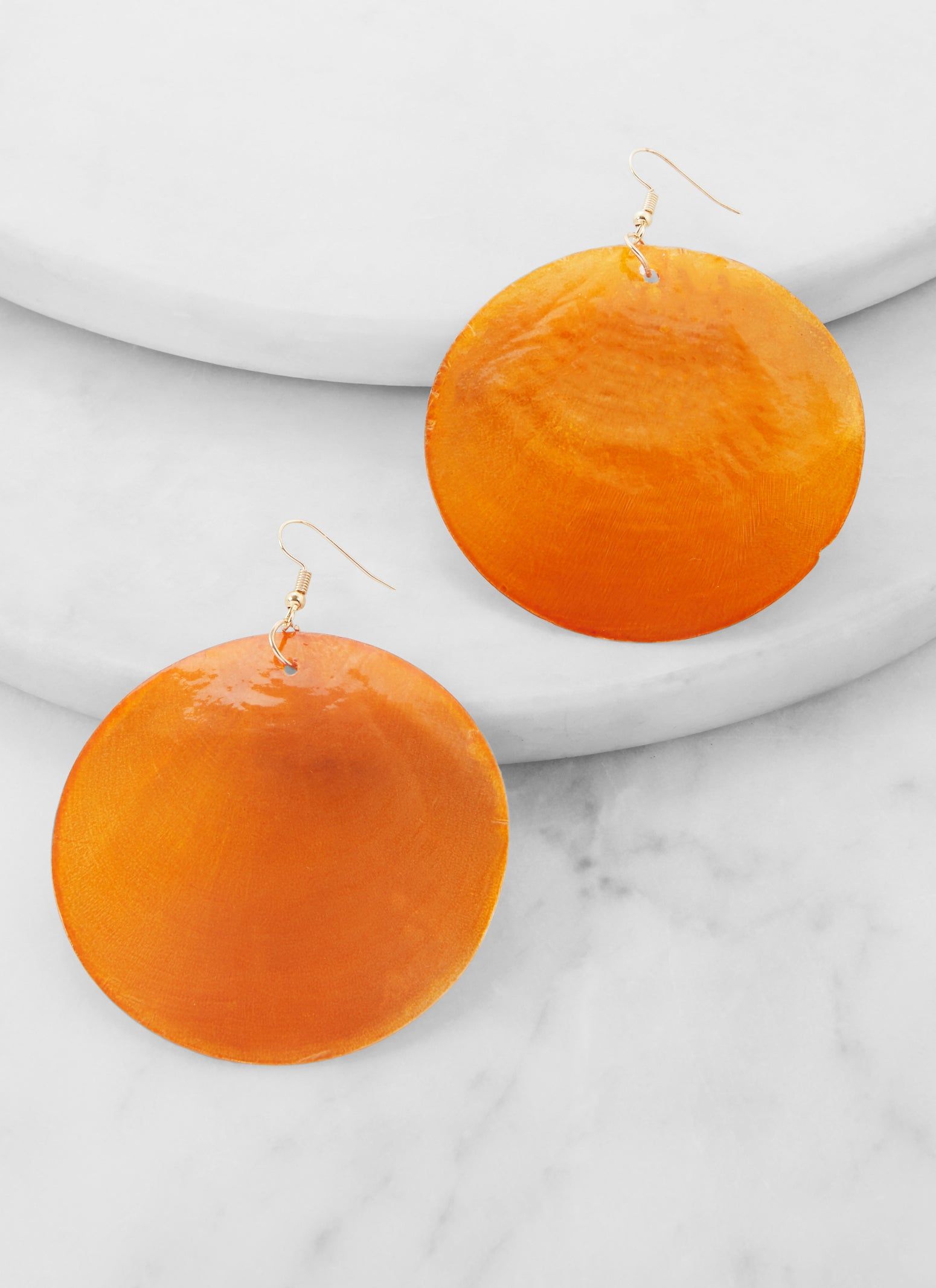 Round Shell Drop Earrings sold by Rainbow product image thumbnail 2