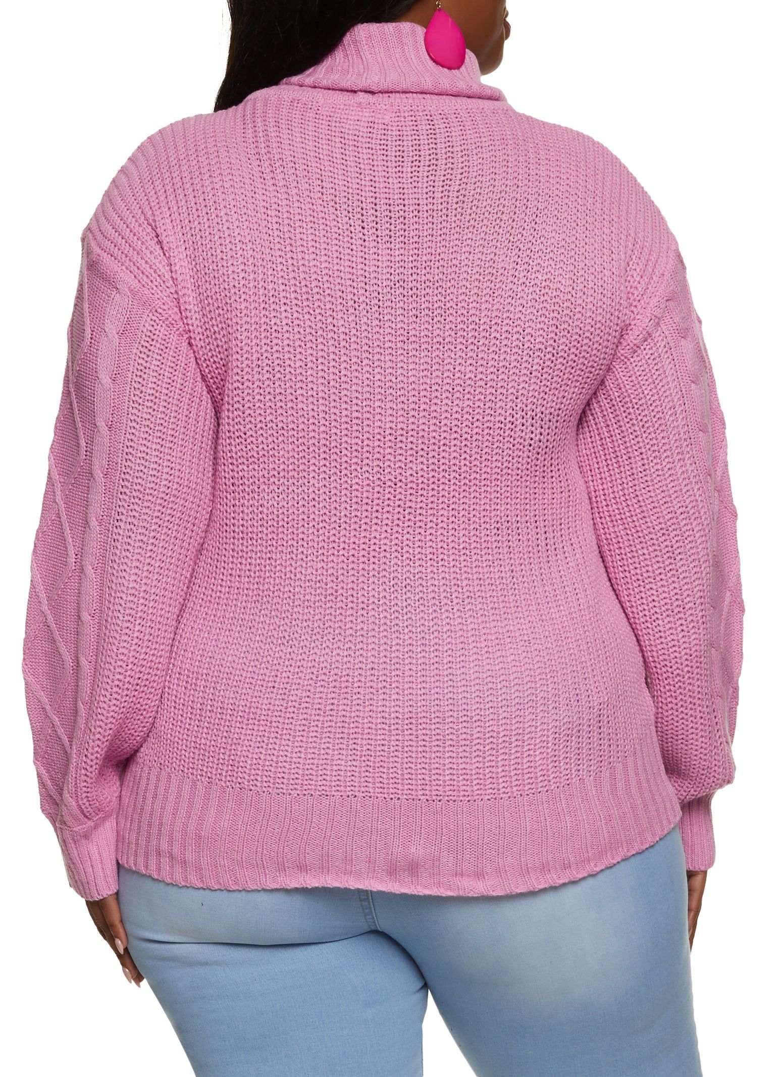 Plus Size Cable Knit Turtleneck Sweater sold by Rainbow product image thumbnail 2