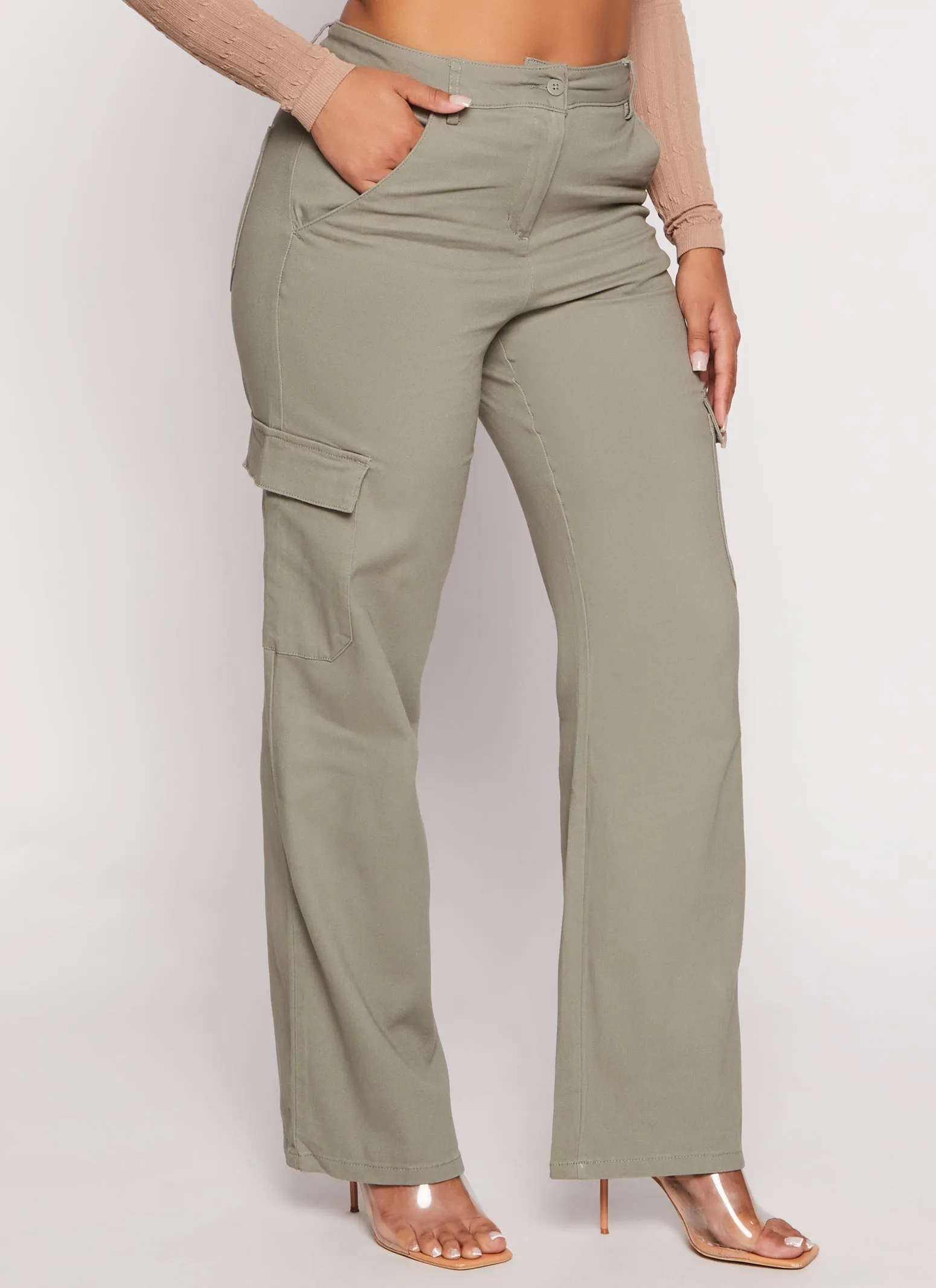 Twill Straight Leg Cargo Pants sold by Rainbow product image thumbnail 2