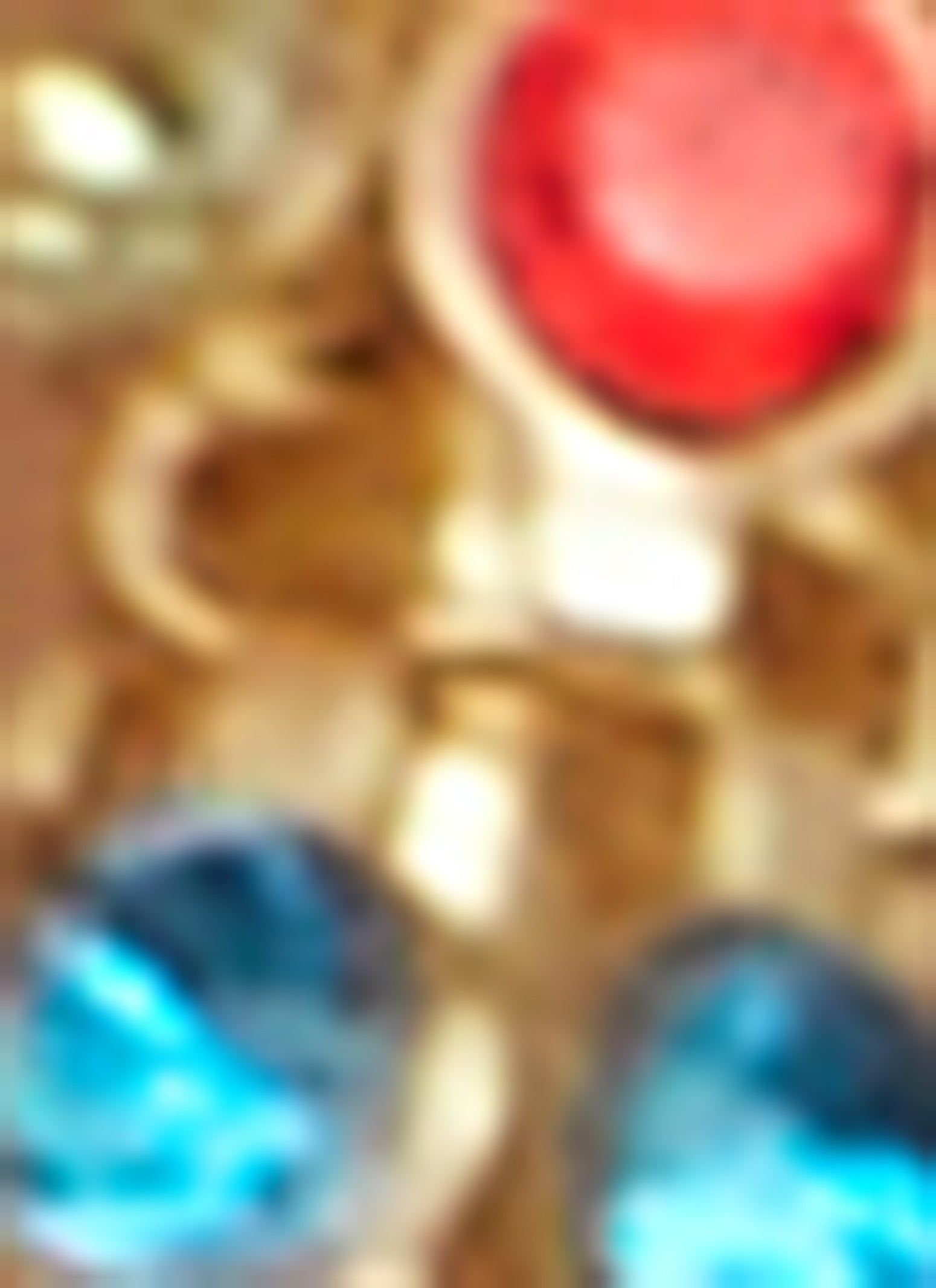 Rhinestone Studded Hoop Earrings sold by Rainbow product image thumbnail 3