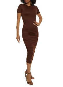 Ruched T Shirt Midi Dress sold by Rainbow