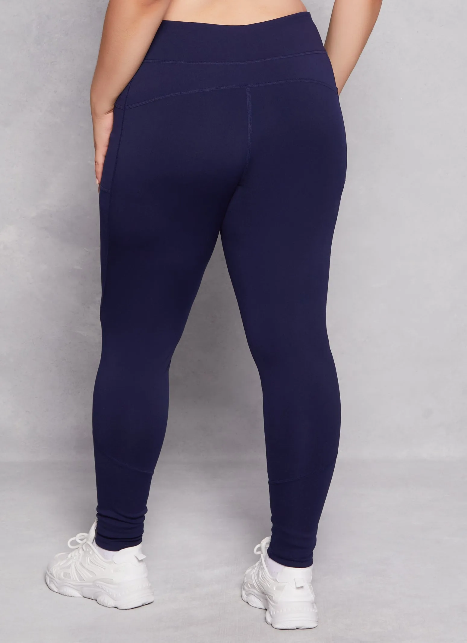 Plus Size Side Pocket High Waist Leggings sold by Rainbow product image thumbnail 3