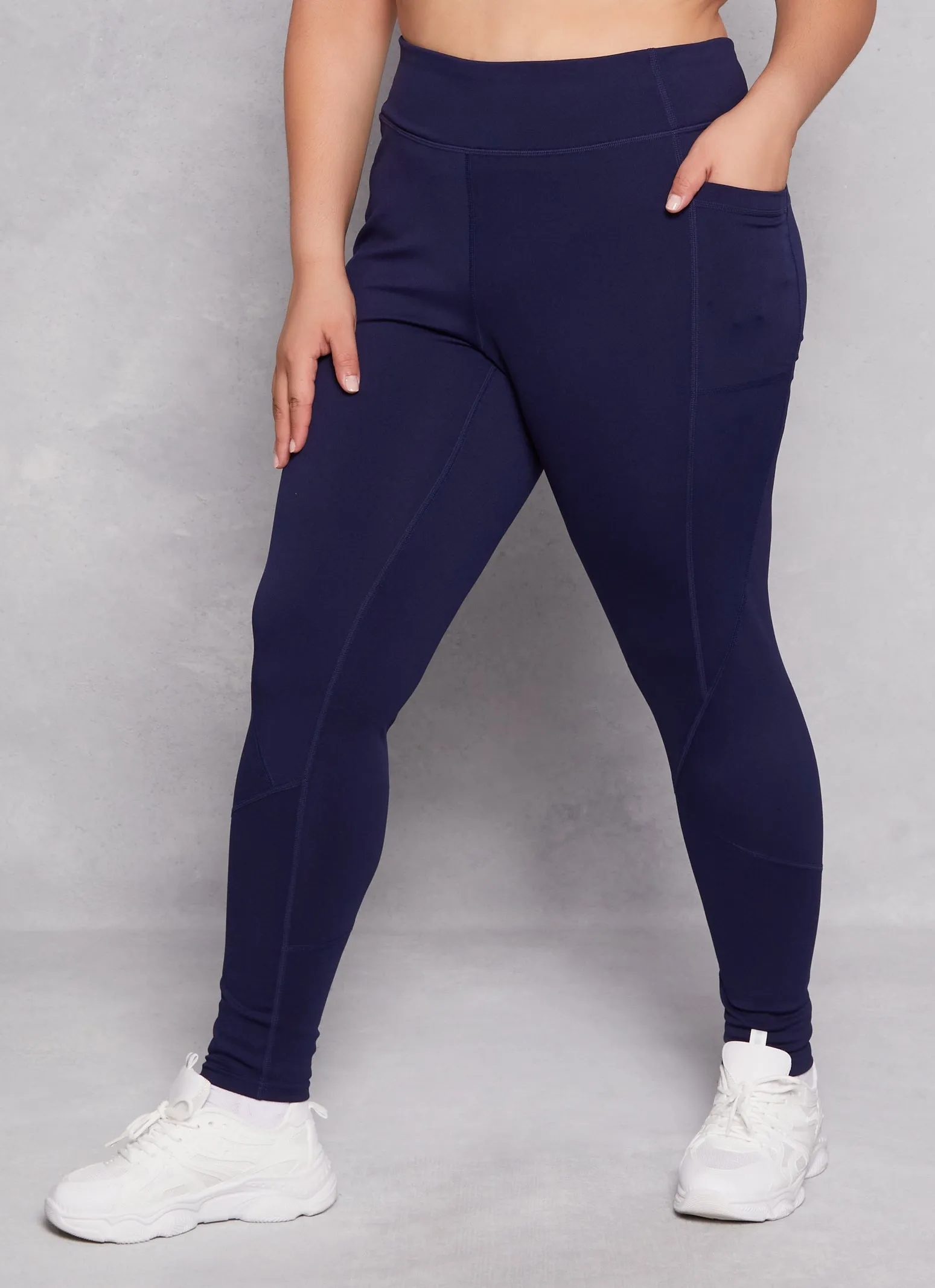 Plus Size Side Pocket High Waist Leggings sold by Rainbow product image thumbnail 2