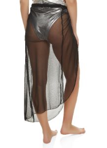 Mesh Split Cover Up Maxi Skirt sold by Rainbow