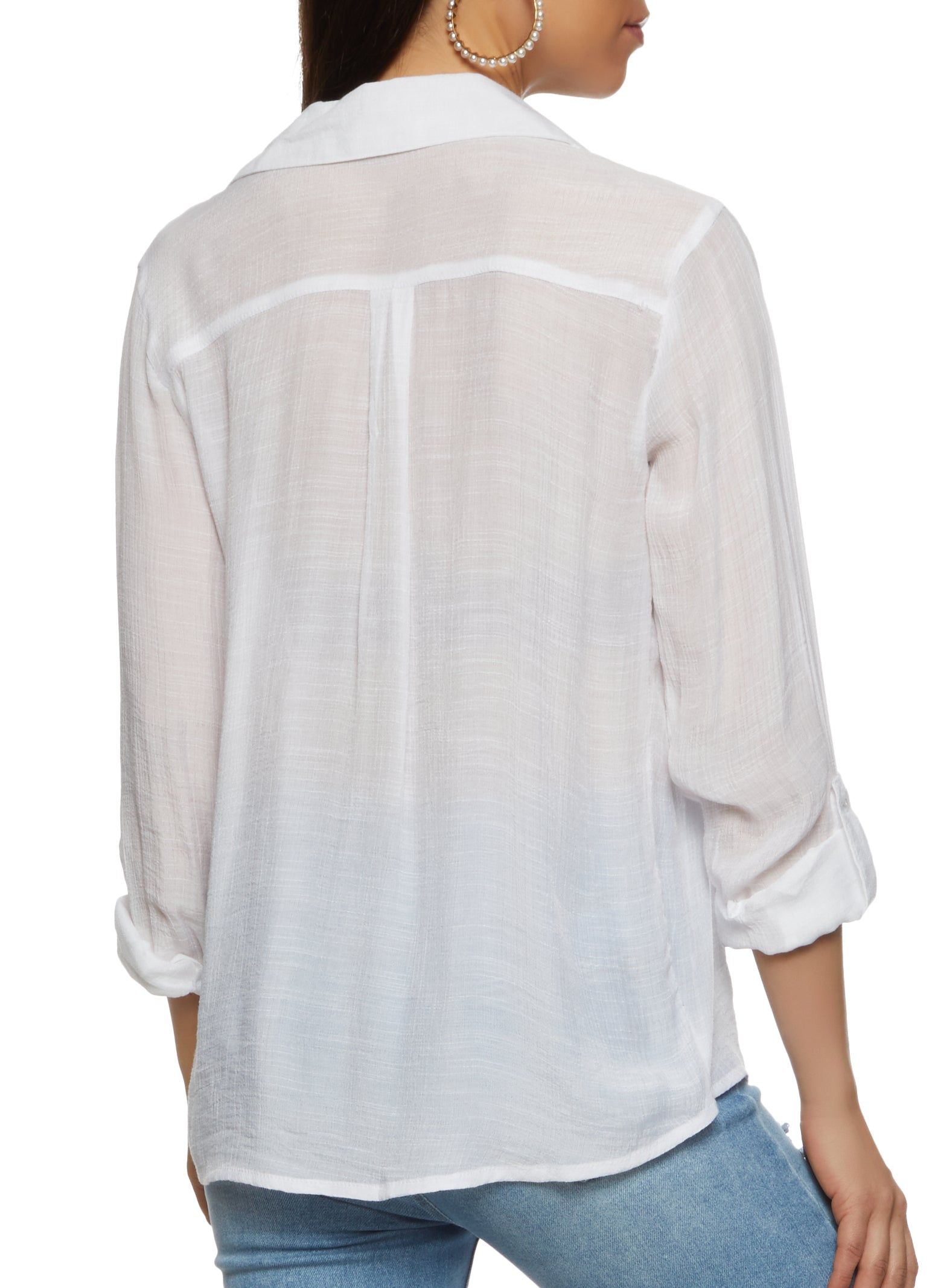 Pintuck Button Front Shirt sold by Rainbow product image thumbnail 2