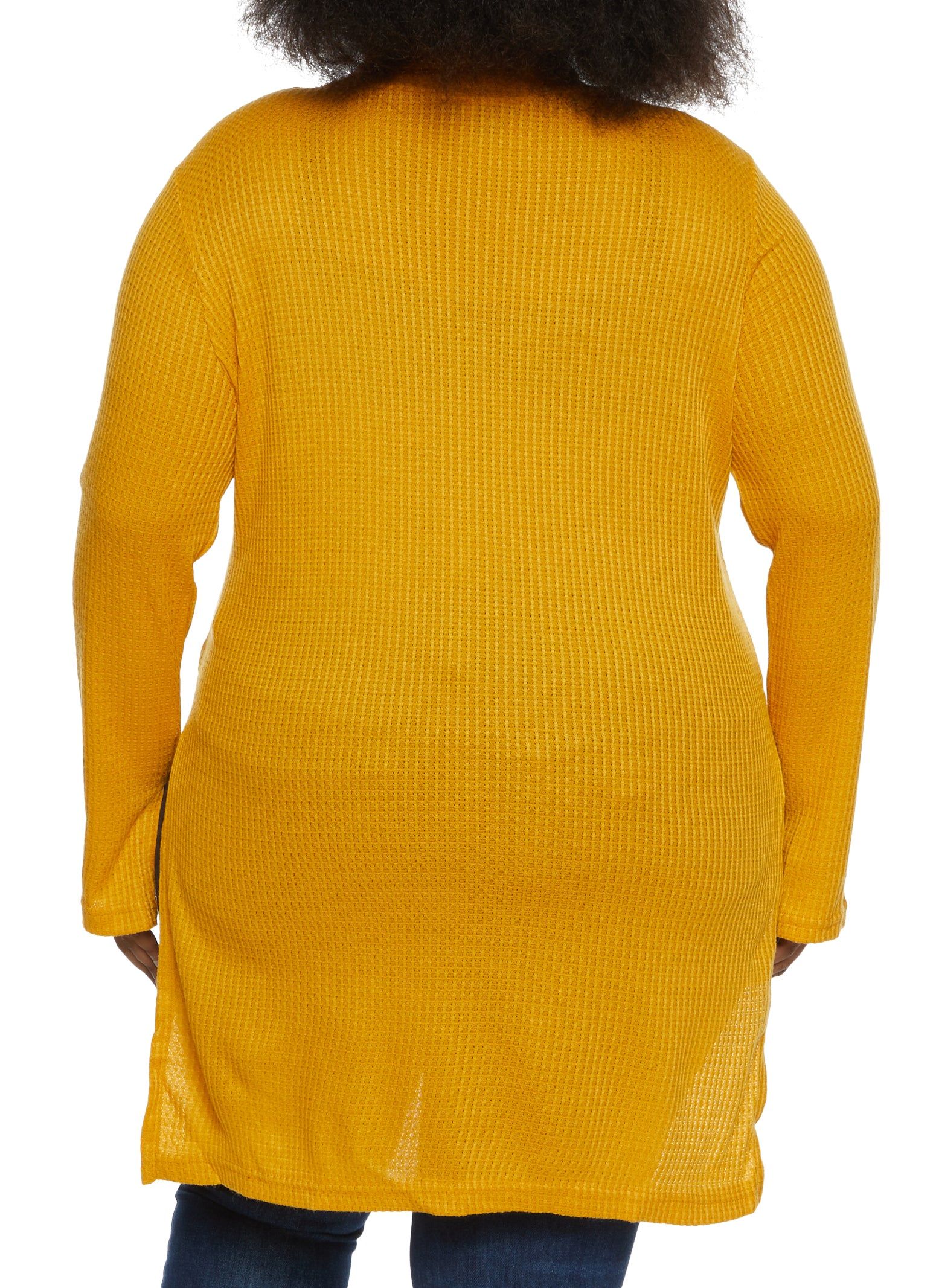 Plus Size Solid Waffle Knit Tunic Top sold by Rainbow product image thumbnail 2