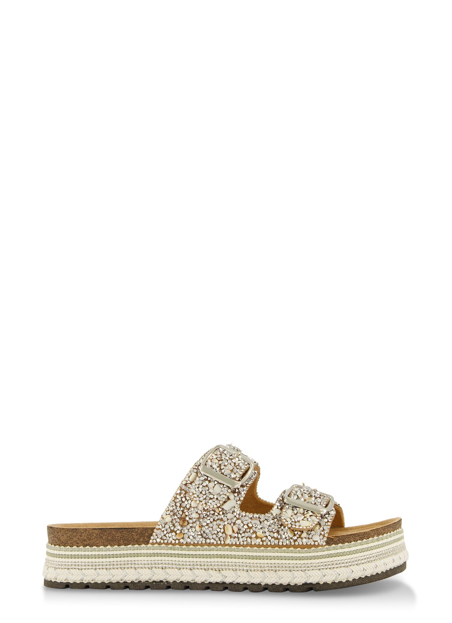 Studded Rhinestone Footbed Sandals sold by Rainbow product image thumbnail 2