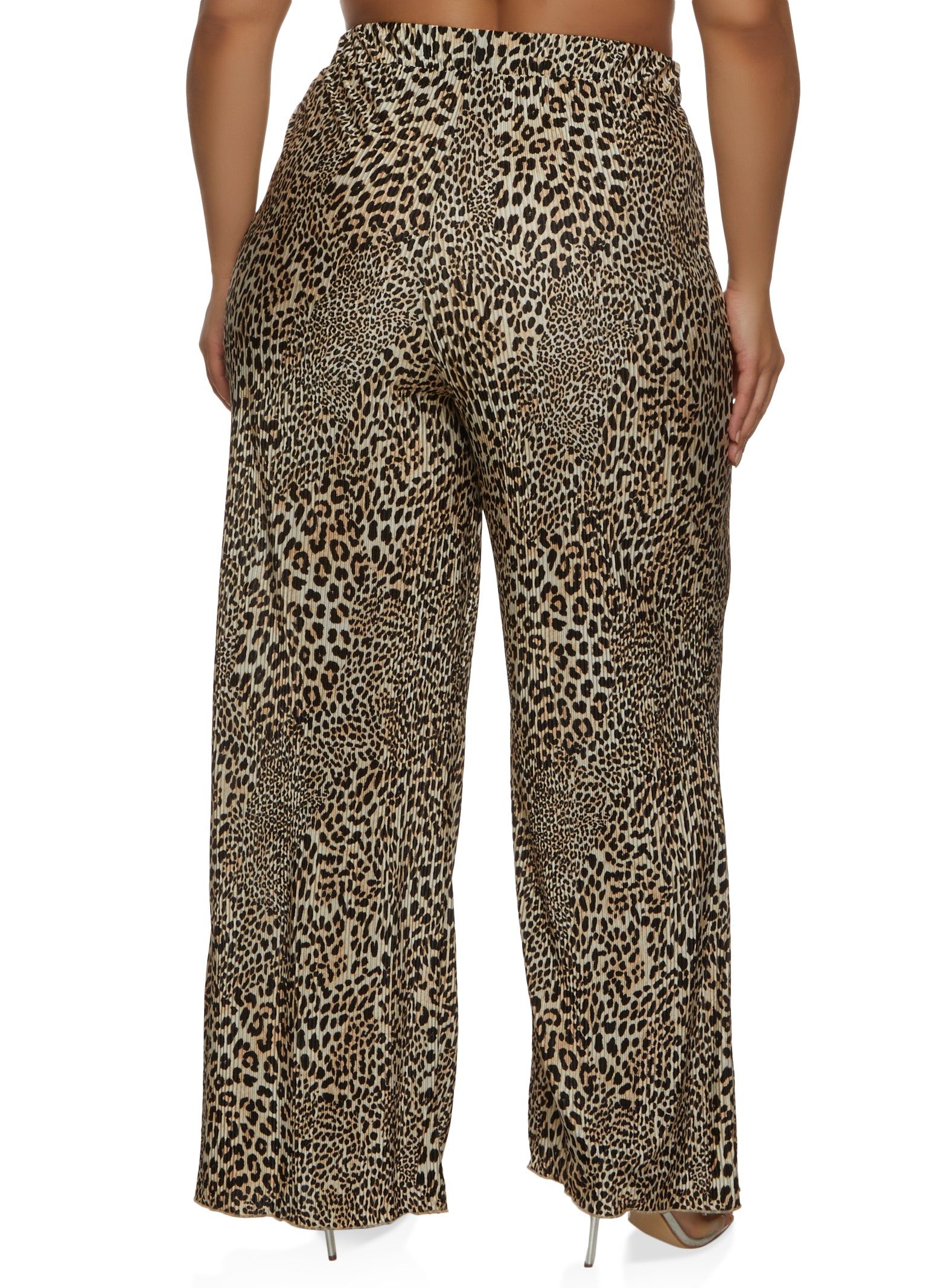 Plus Size Plisse Patterned Palazzo Pants sold by Rainbow product image thumbnail 2