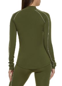Mock Neck Contrast Piping Track Jacket sold by Rainbow
