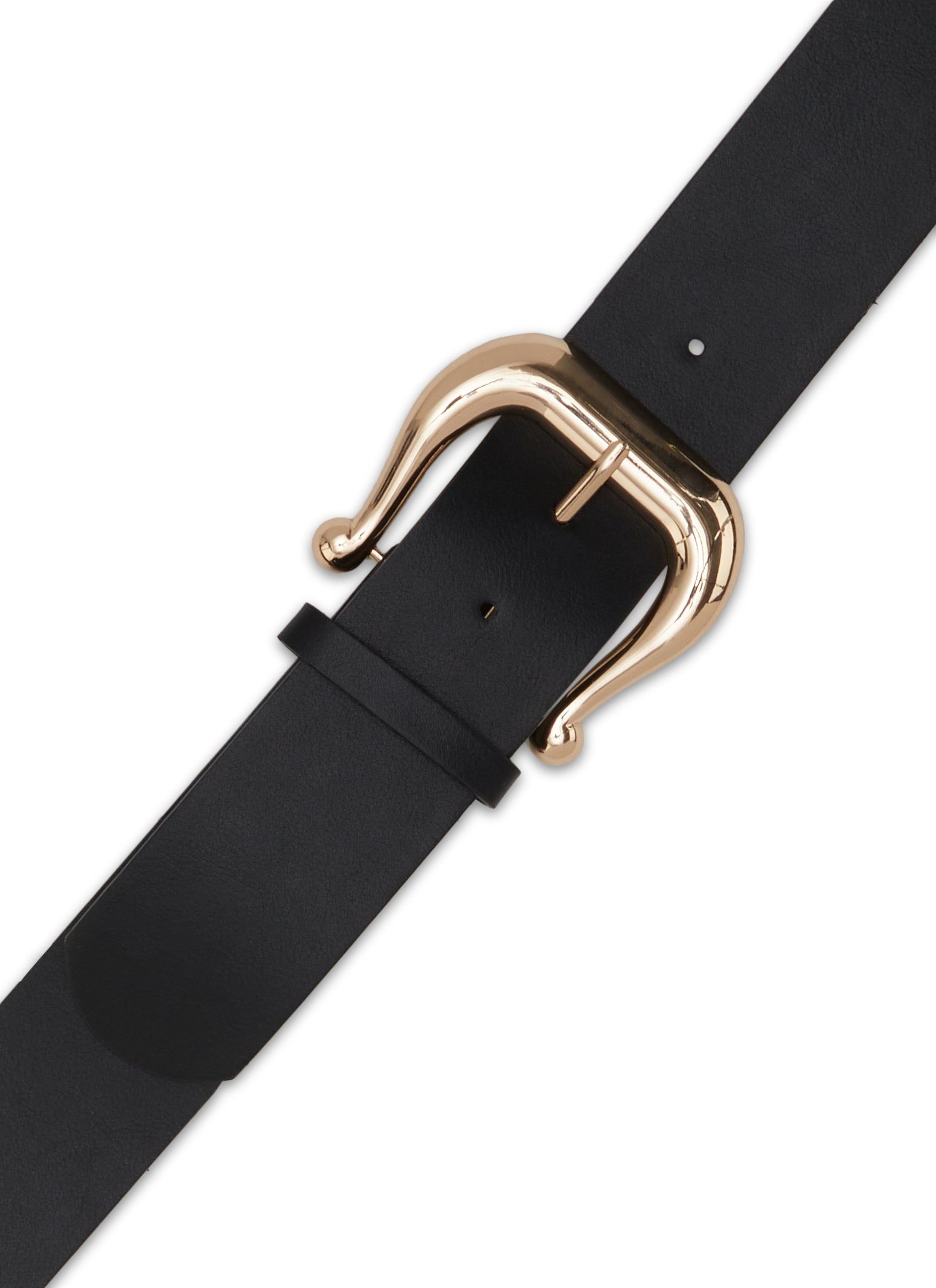 Plus Size Faux Leather Metallic Buckle Wide Belt sold by Rainbow product image thumbnail 2