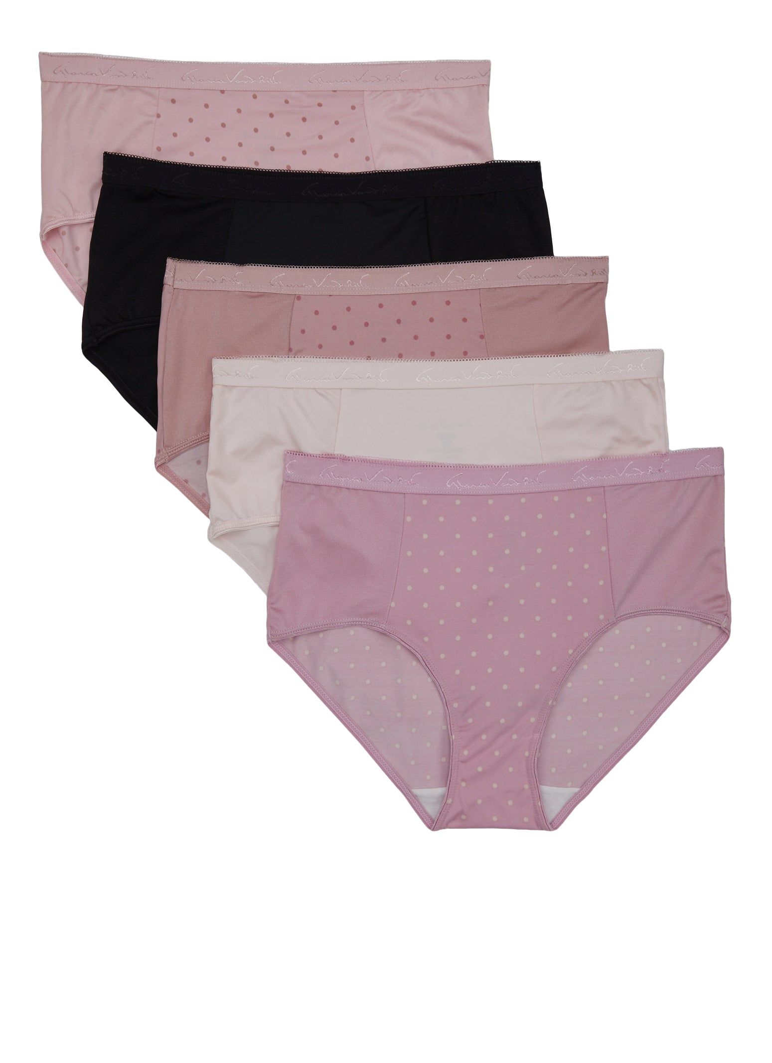 Polka Dot High Waist Brief Panty 5 Pack sold by Rainbow