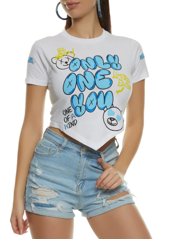 Only One You Hanky Hem Graphic Tee sold by Rainbow