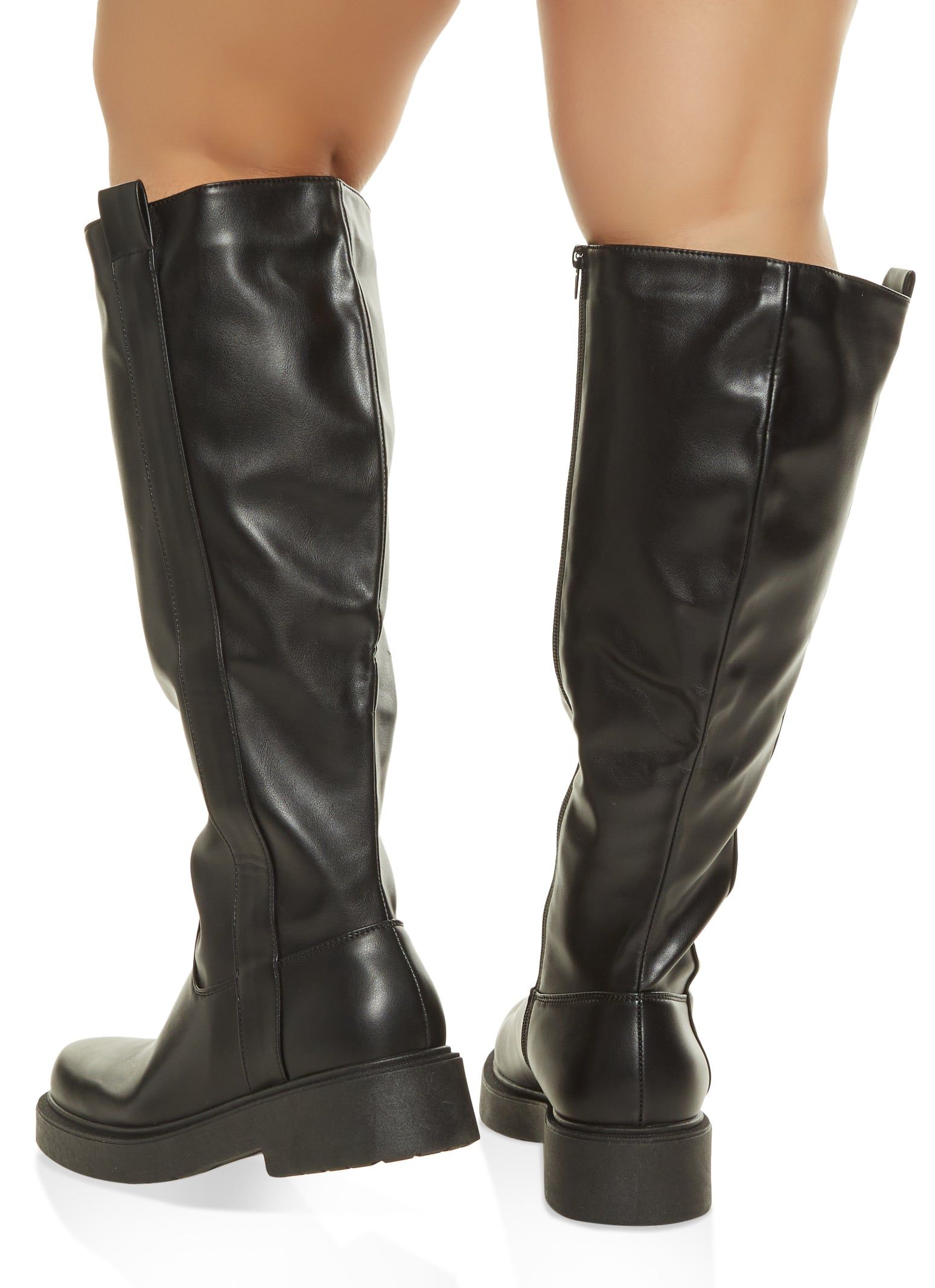 Faux Leather Wide Calf Tall Boots sold by Rainbow product image thumbnail 3